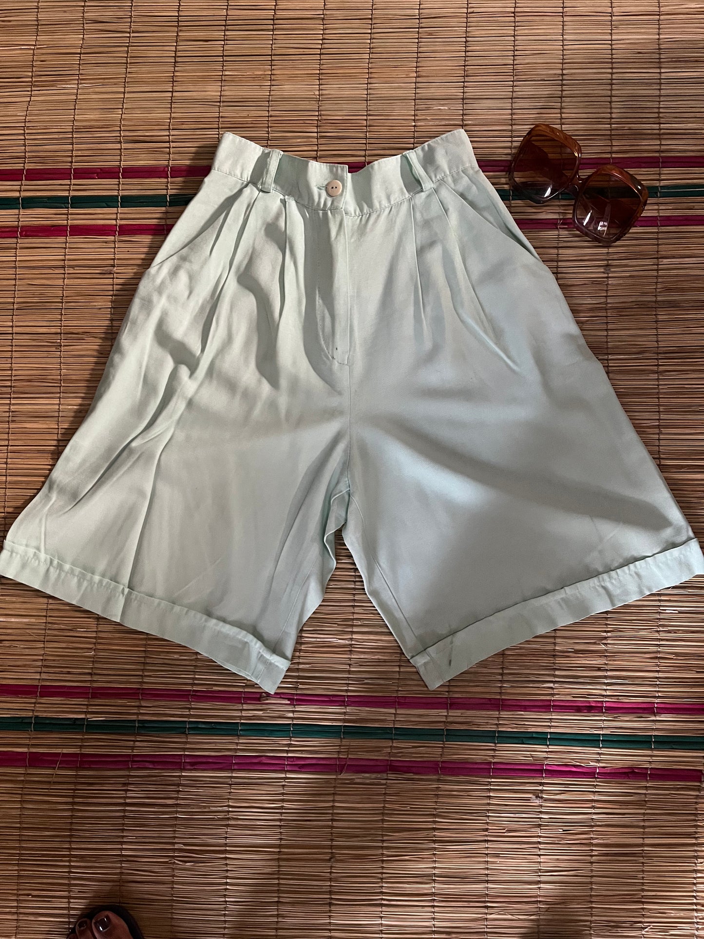 Light Green Highwaist Shorts