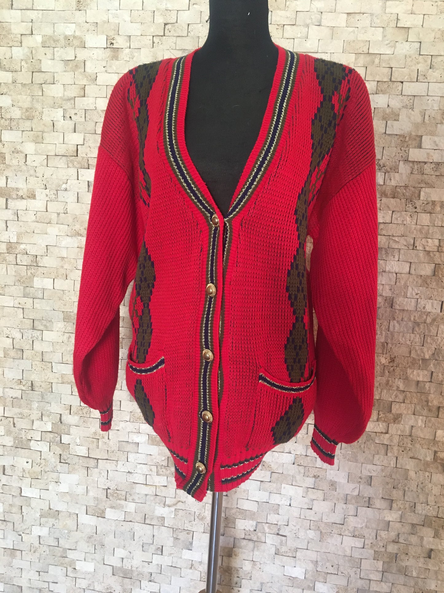 Vintage Red Cardigan