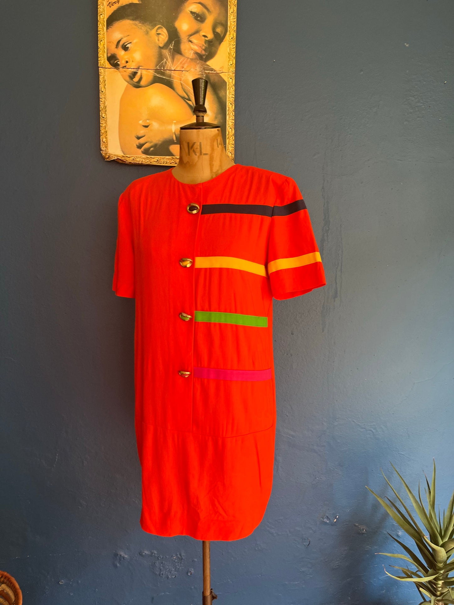 Orange 90s dress