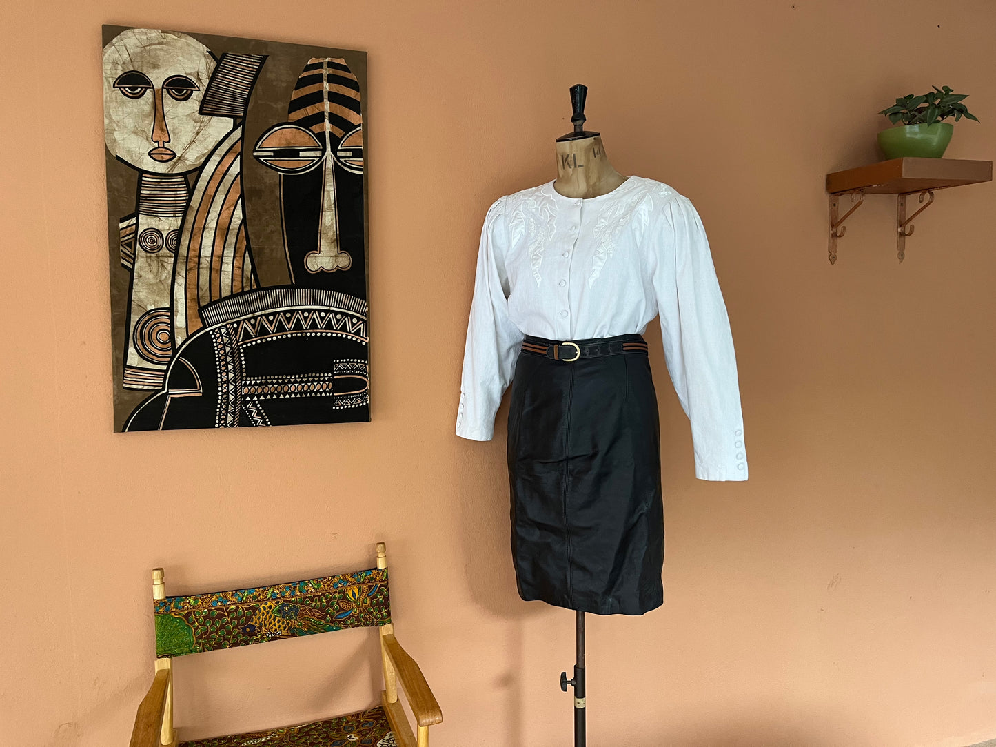 White Sequence 90s Collarless Linen Jacket