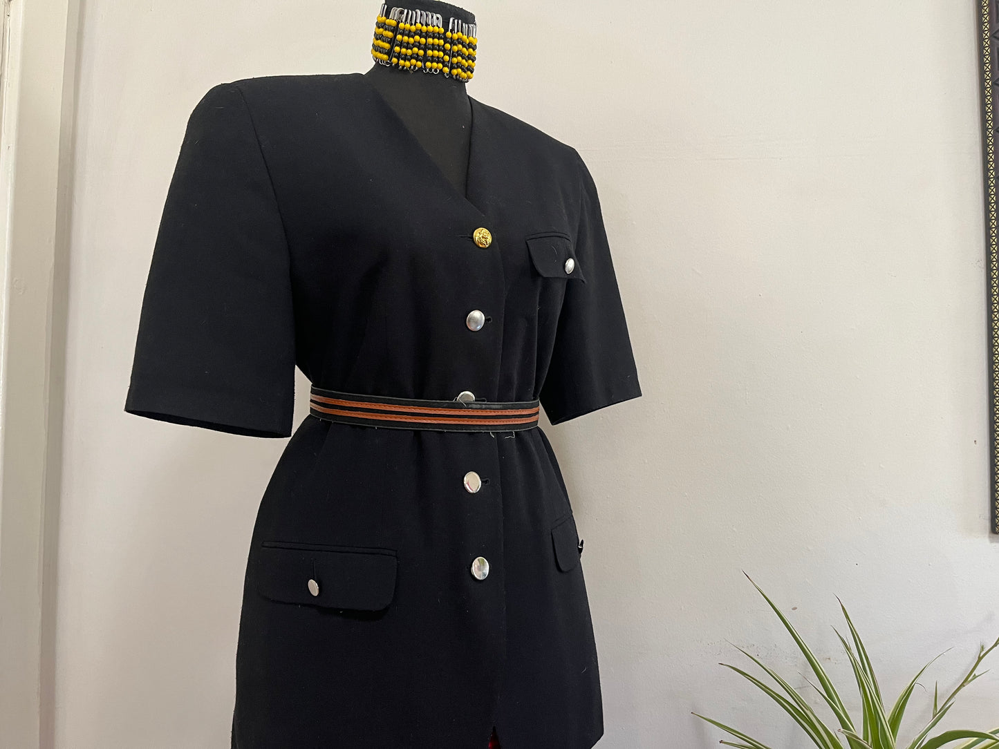 Black Short Sleeve Blazer