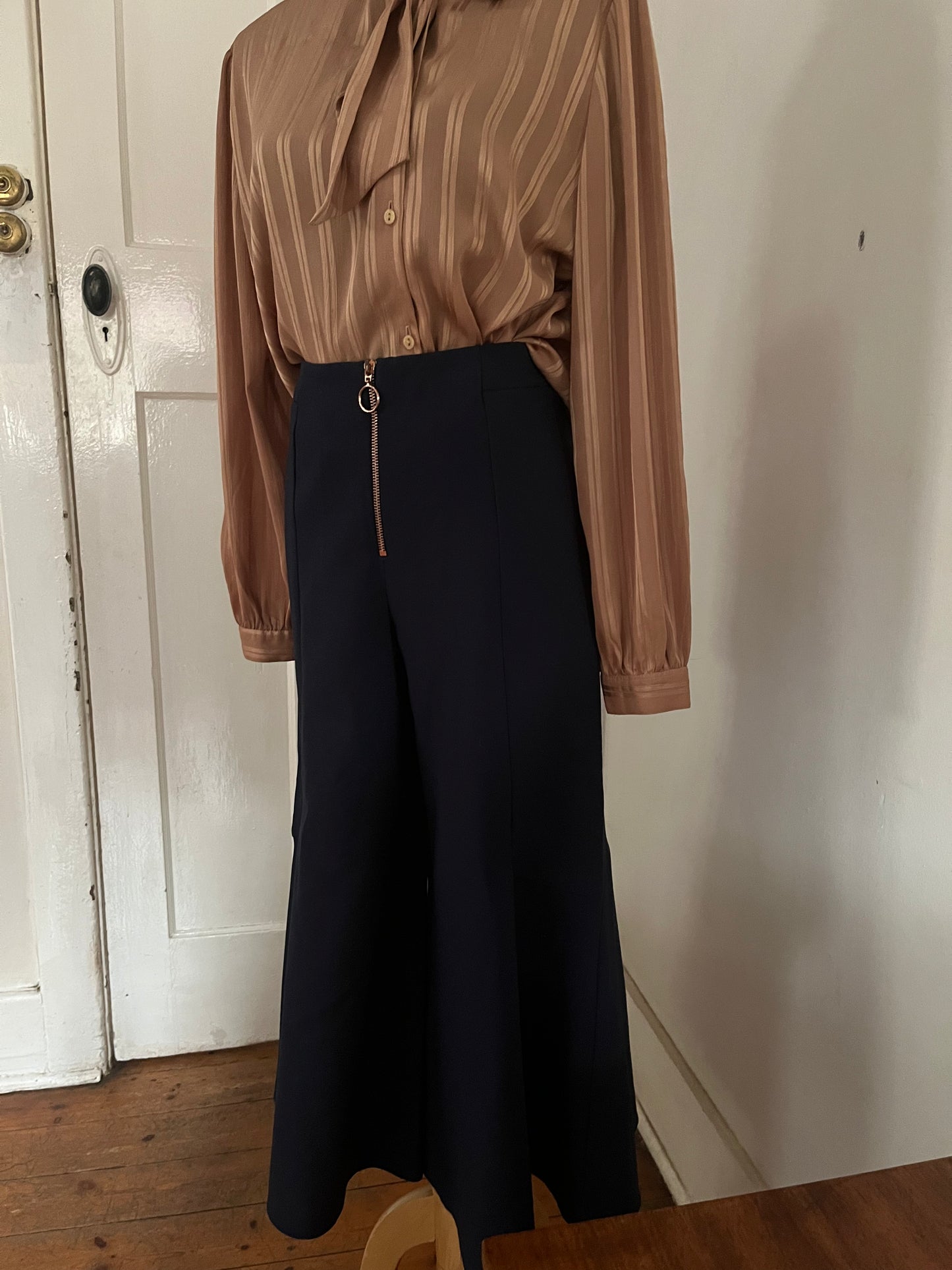 Navy Palazzo Pants