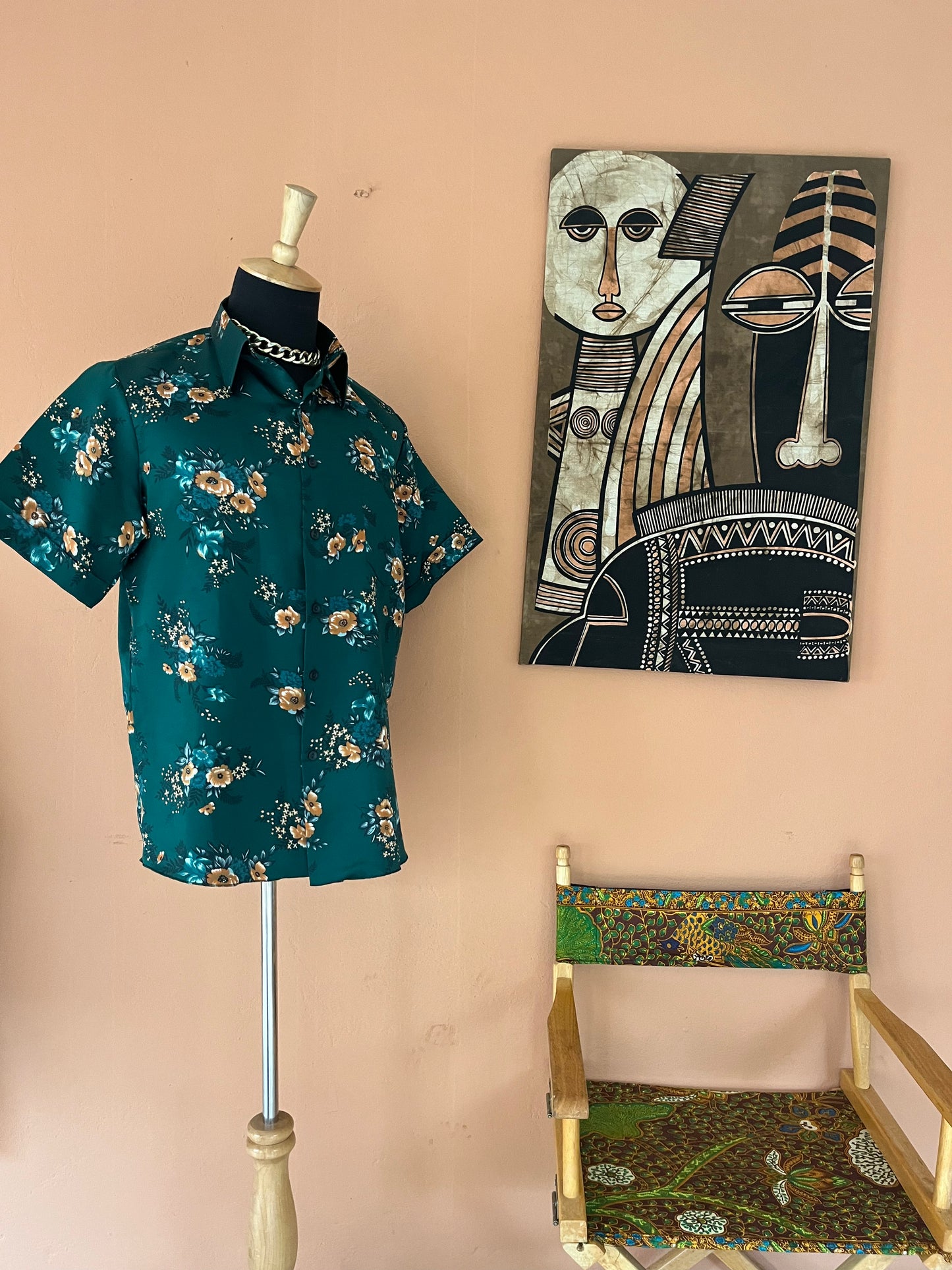 Vintage Print Summer Shirt