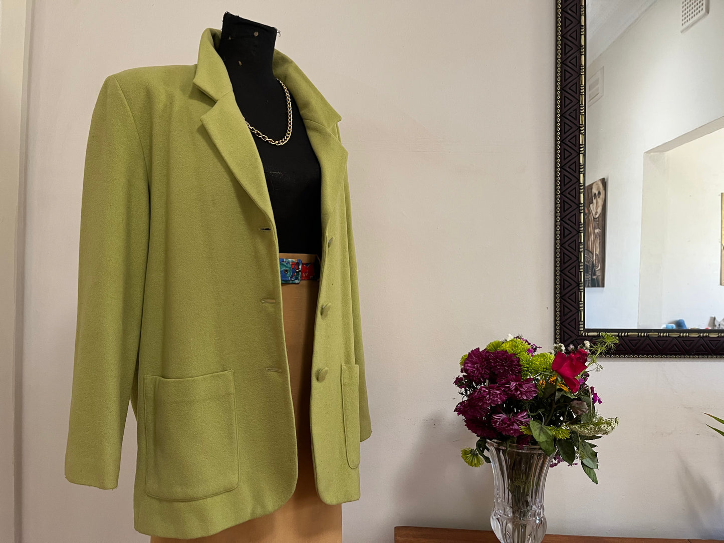 Lime Green Wool Blazer