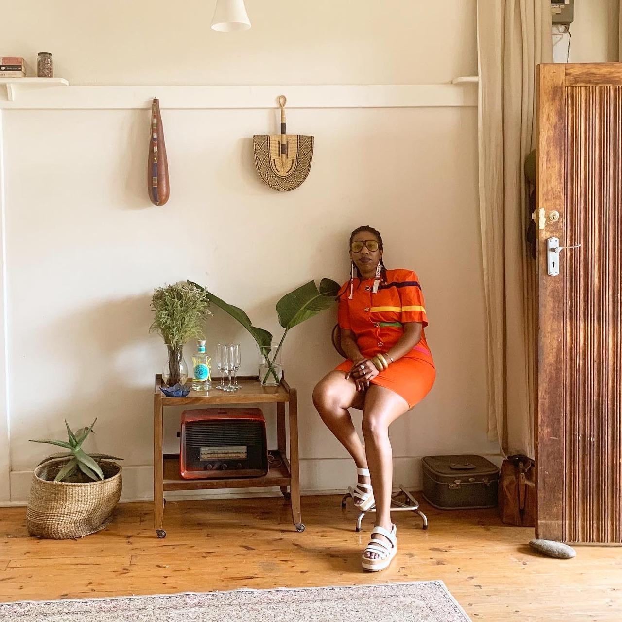 Orange 90s dress