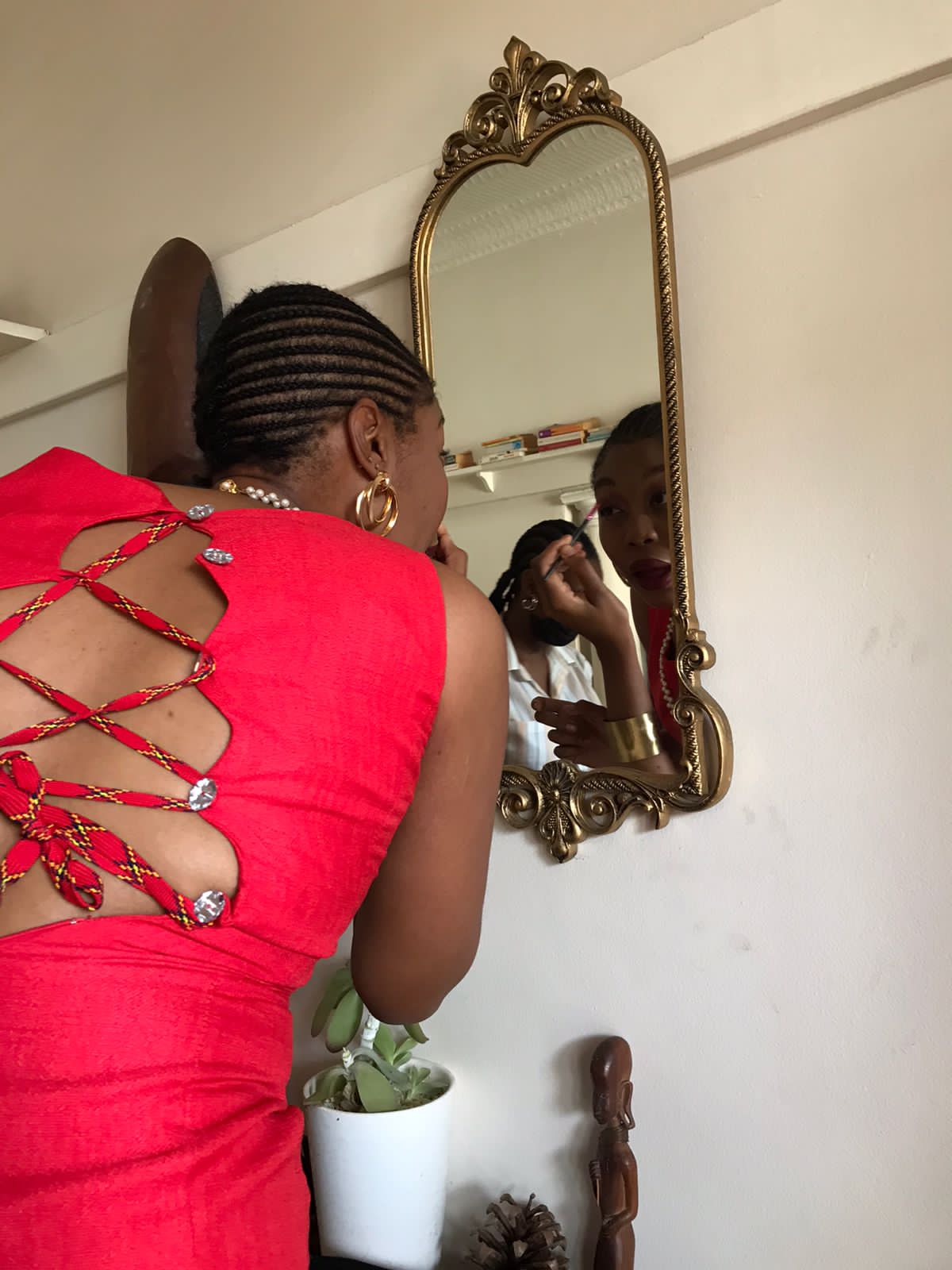 Red 90s Style Vintage Dress