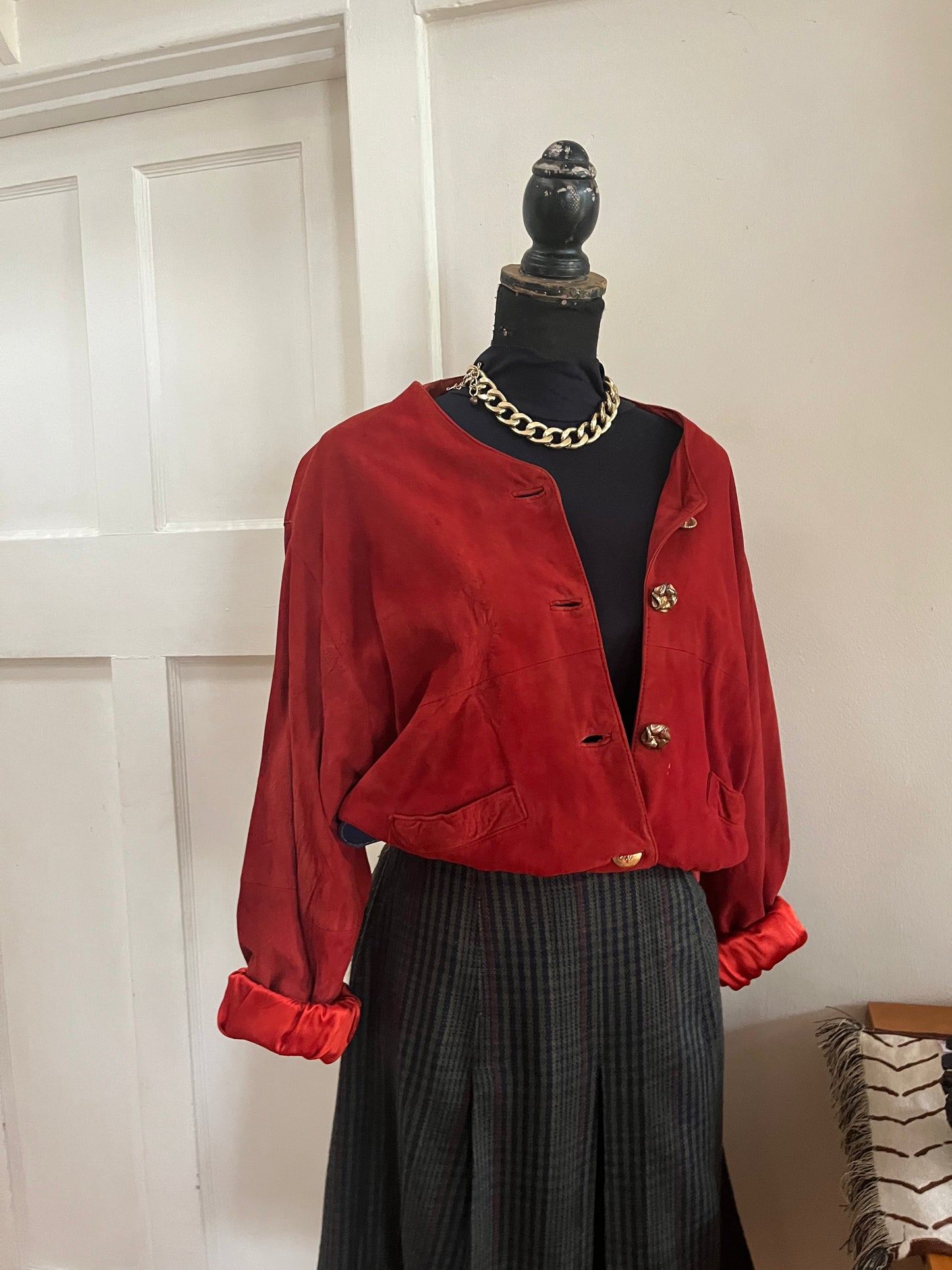 Orange suede jacket