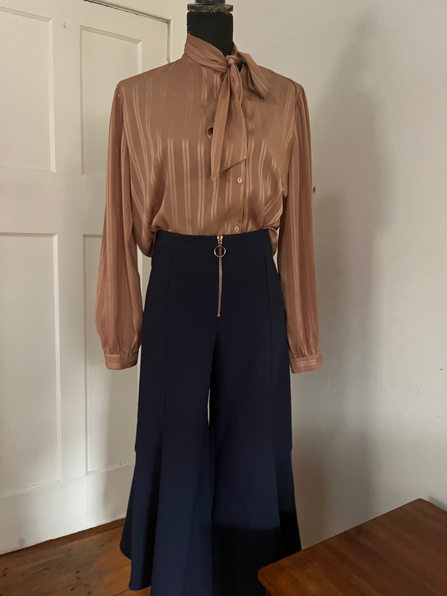 Navy Palazzo Pants