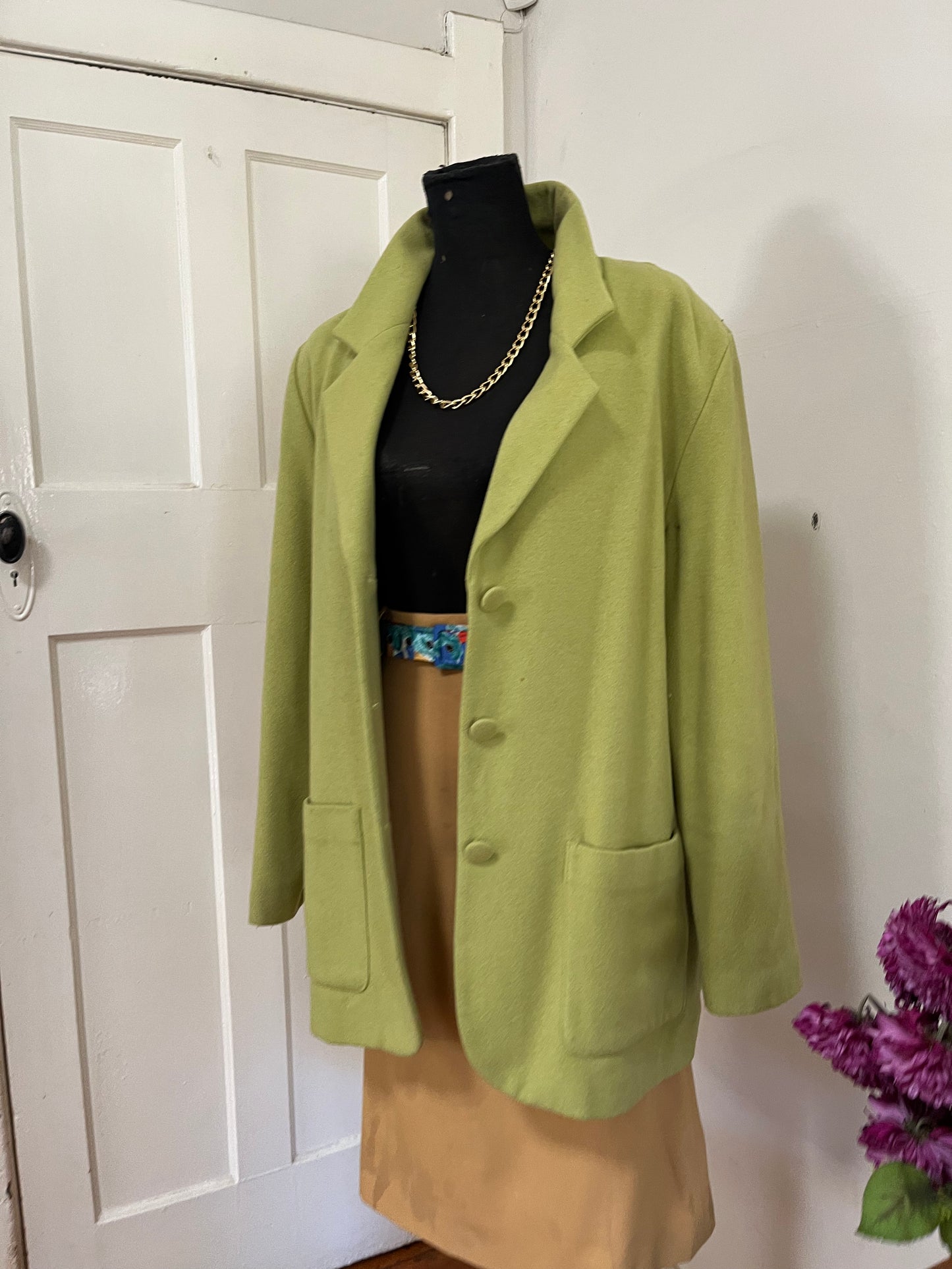 Lime Green Wool Blazer