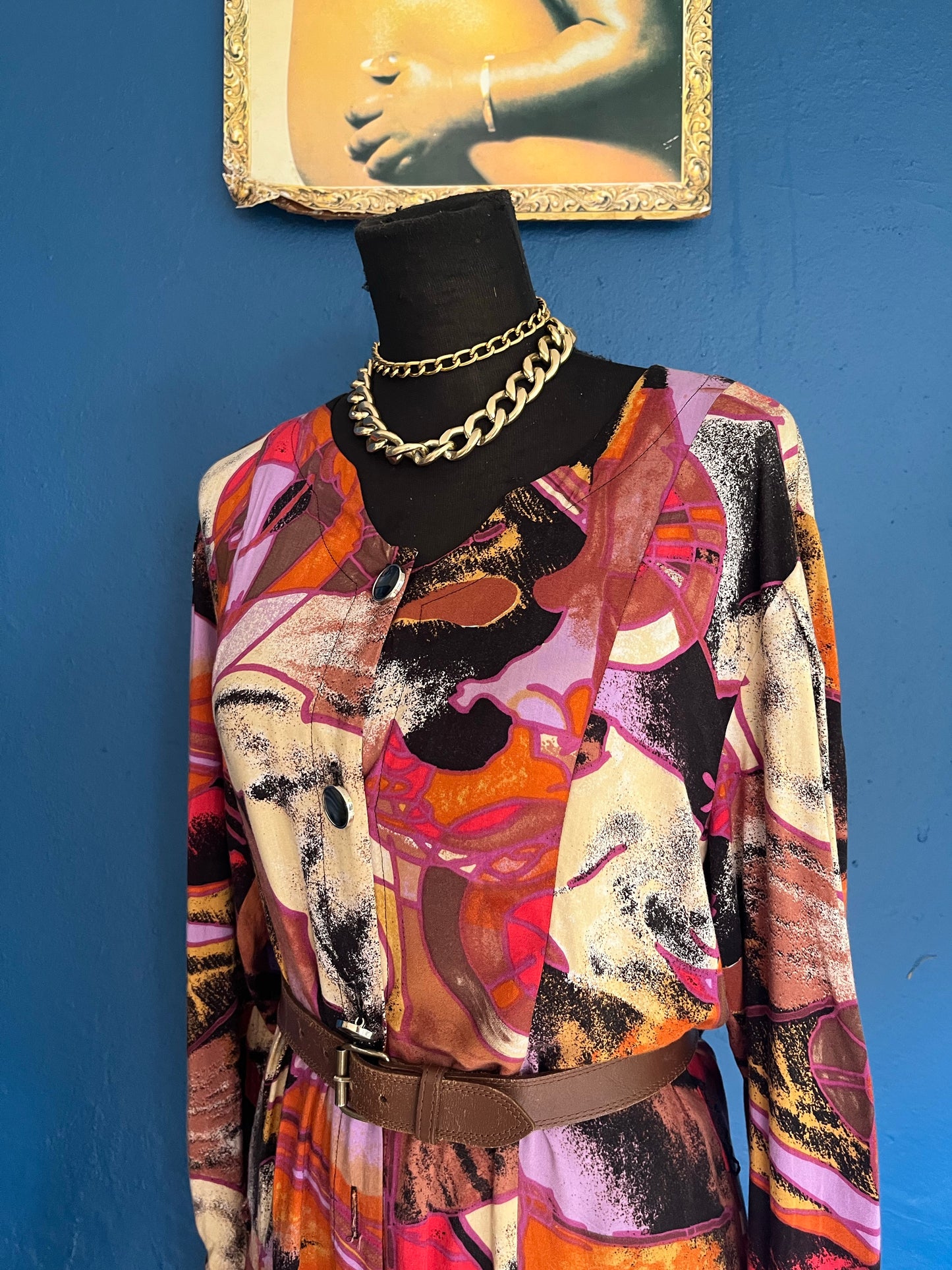 Bold Print 90s Dress