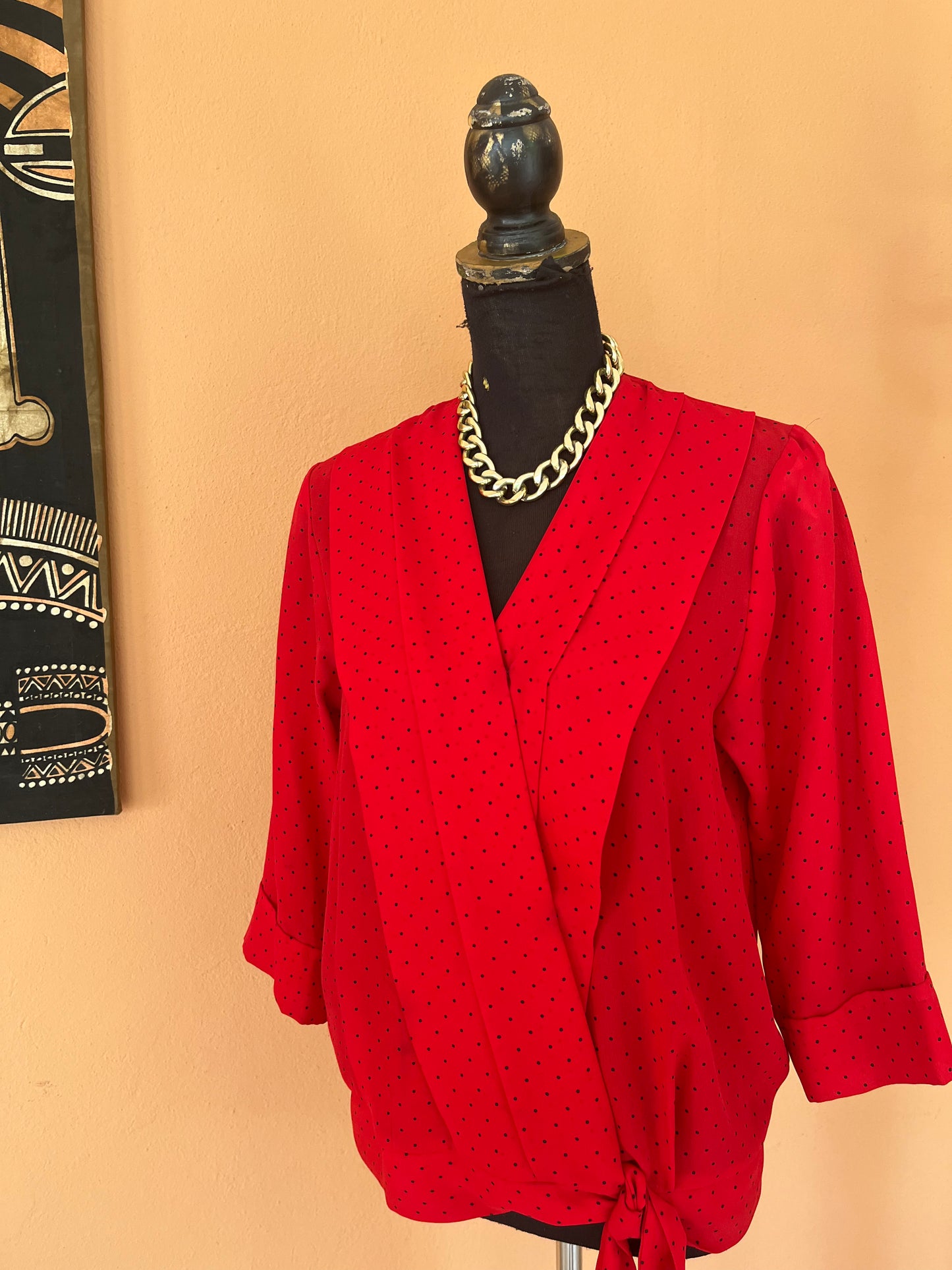 Red vintage blouse