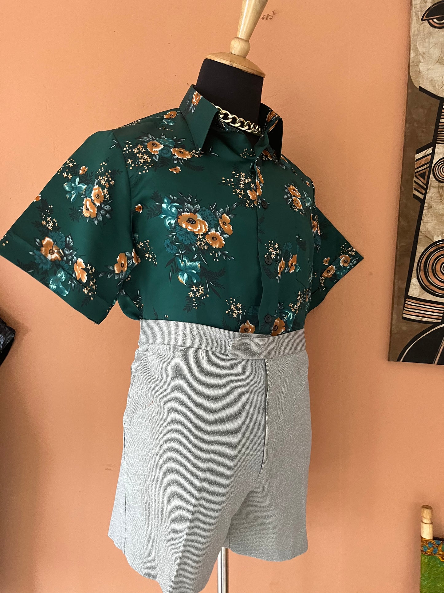Vintage Print Summer Shirt
