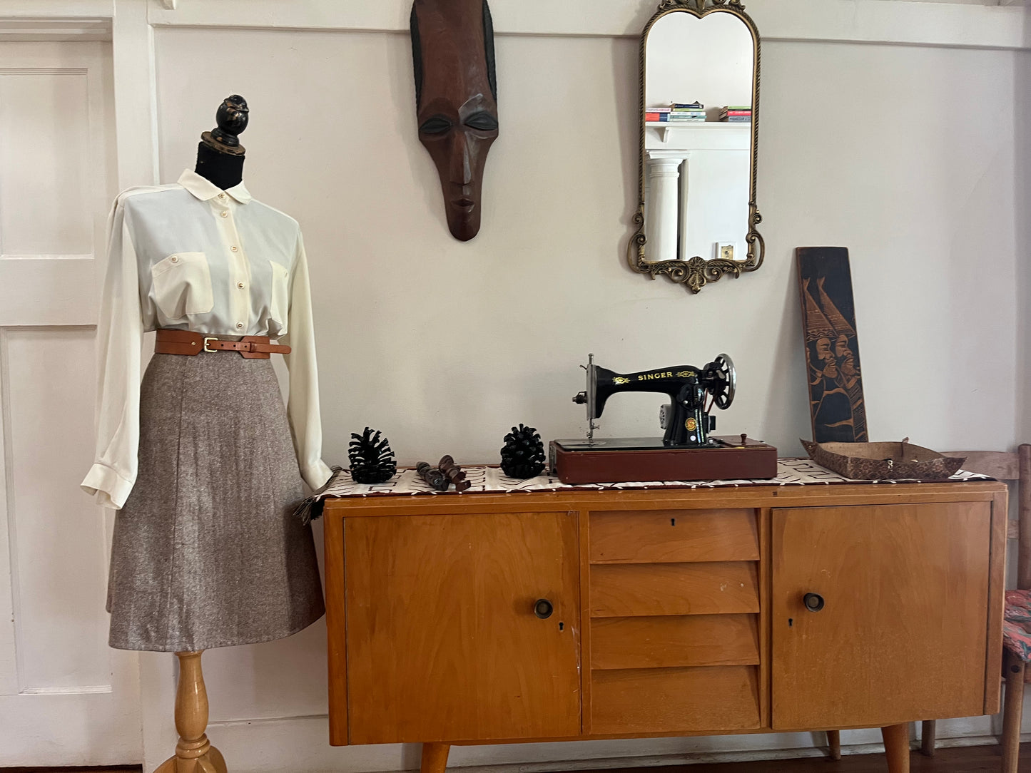 Wool A-Line Winter Skirt