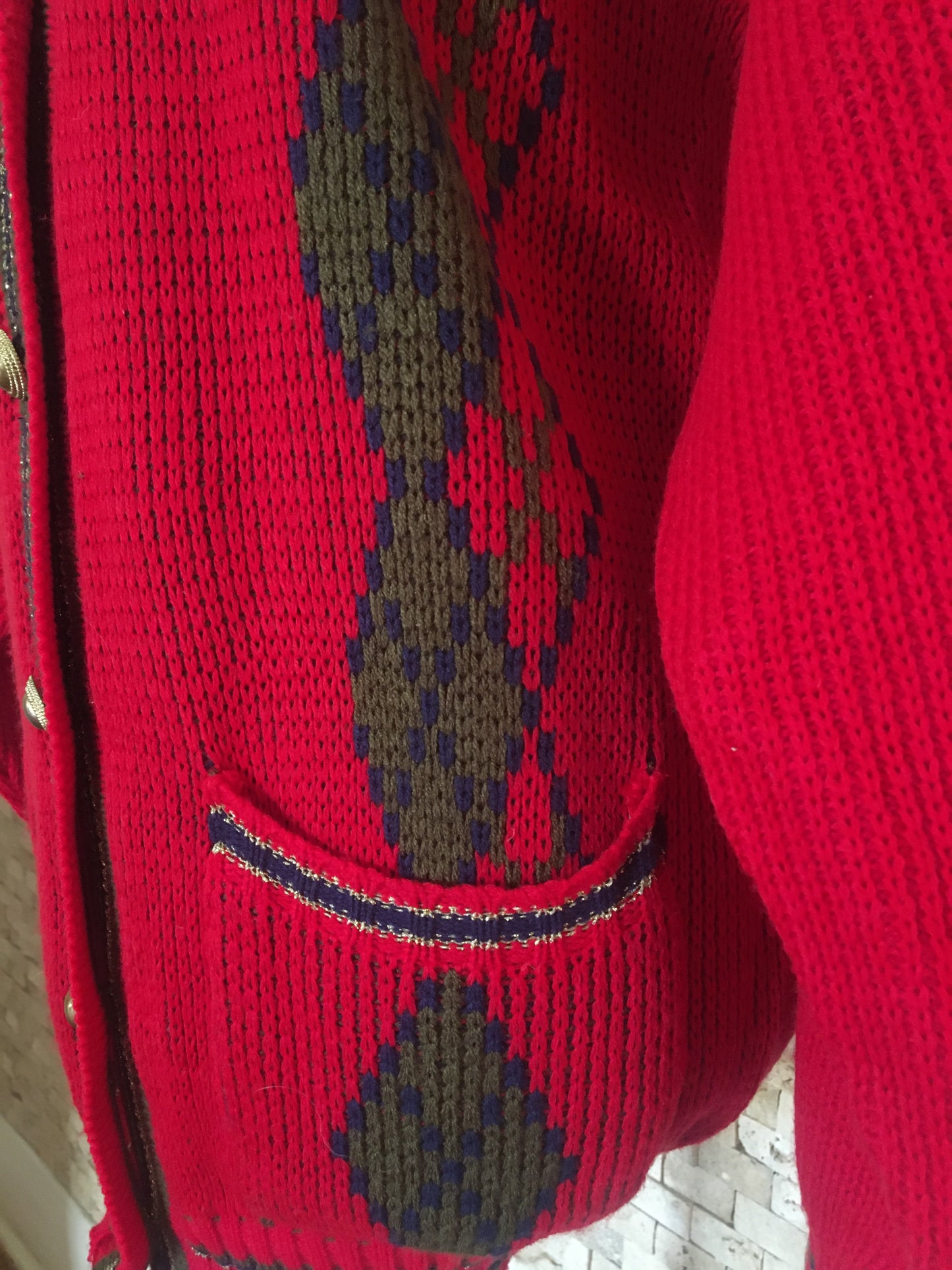 Vintage Red Cardigan