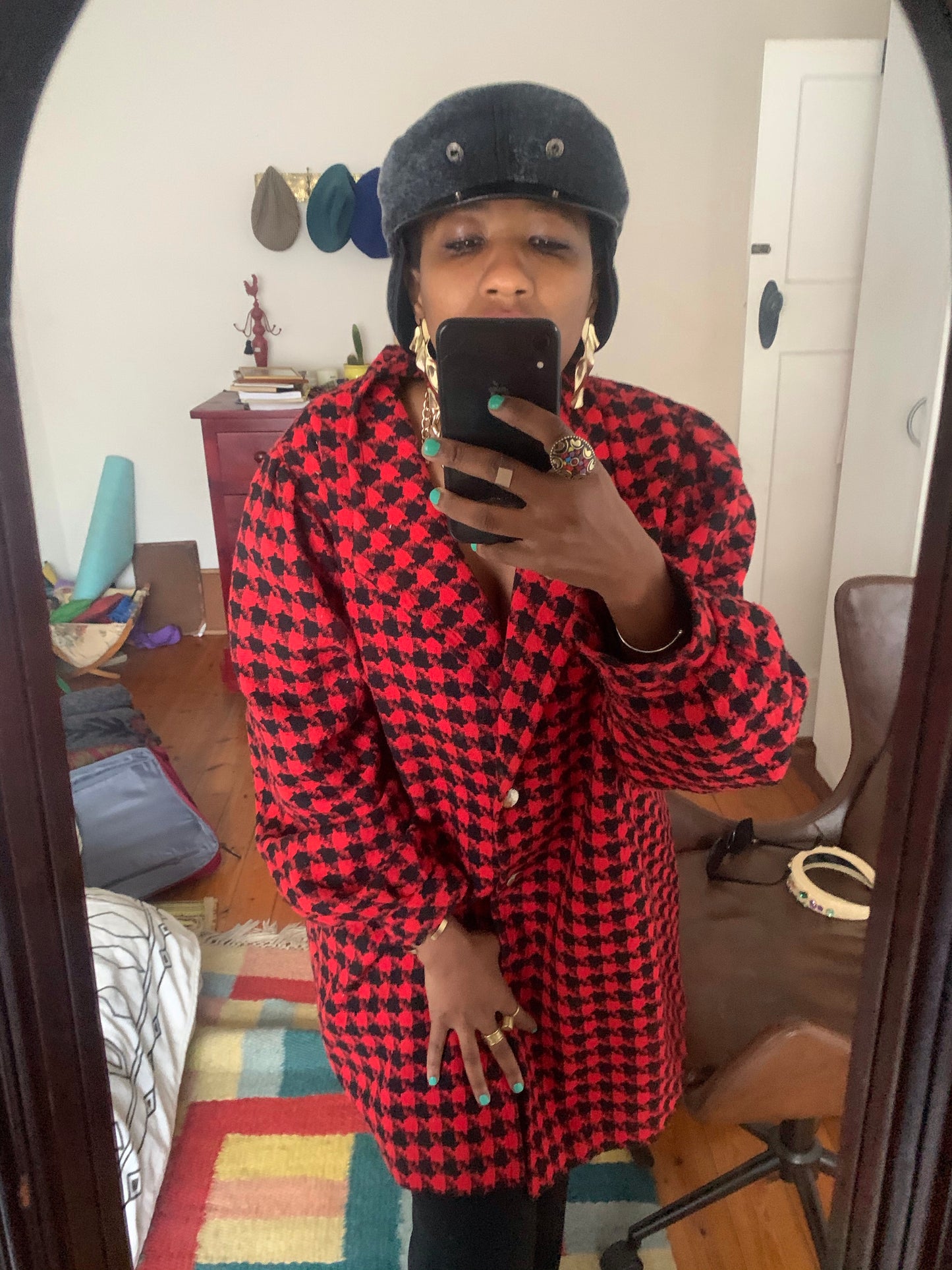 Vintage Houndstooth Vintage Coat