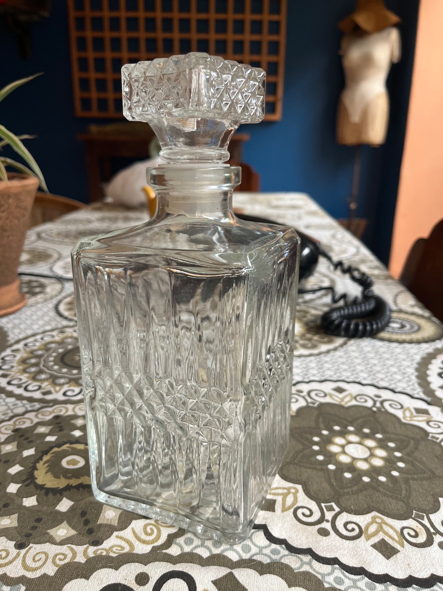 Vintage Crystal Whiskey Decanter