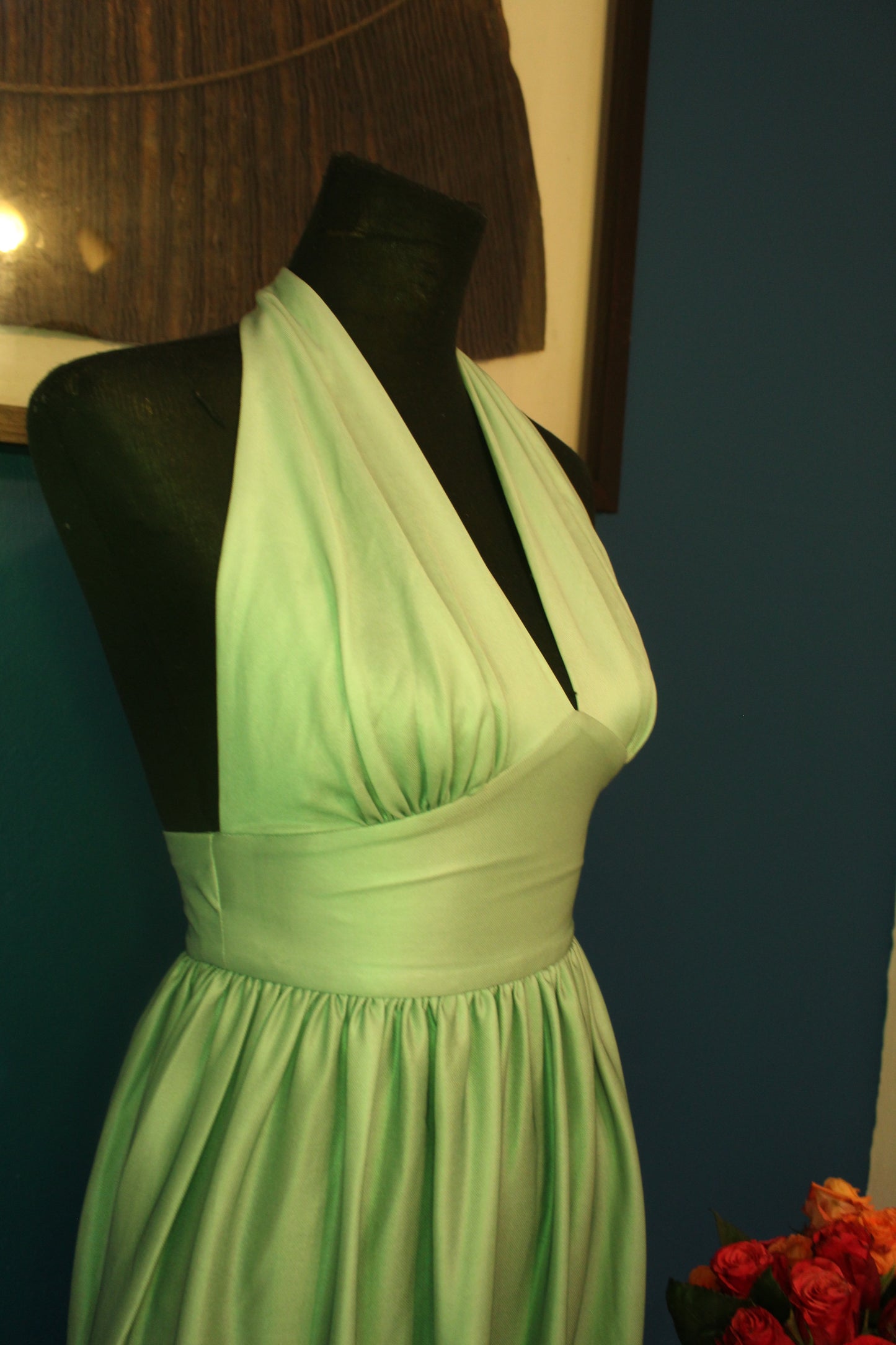 Vintage Ombre green dress
