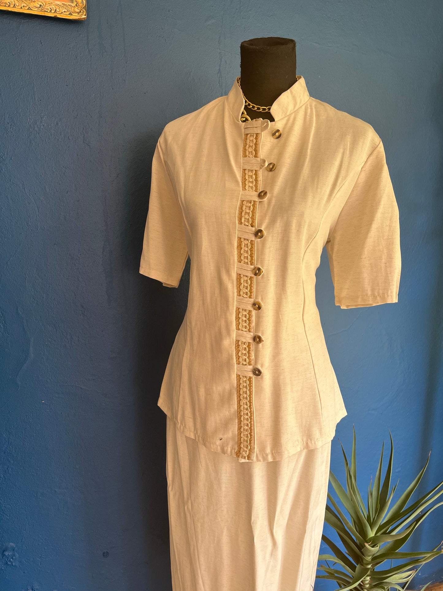 90s cream 2piece