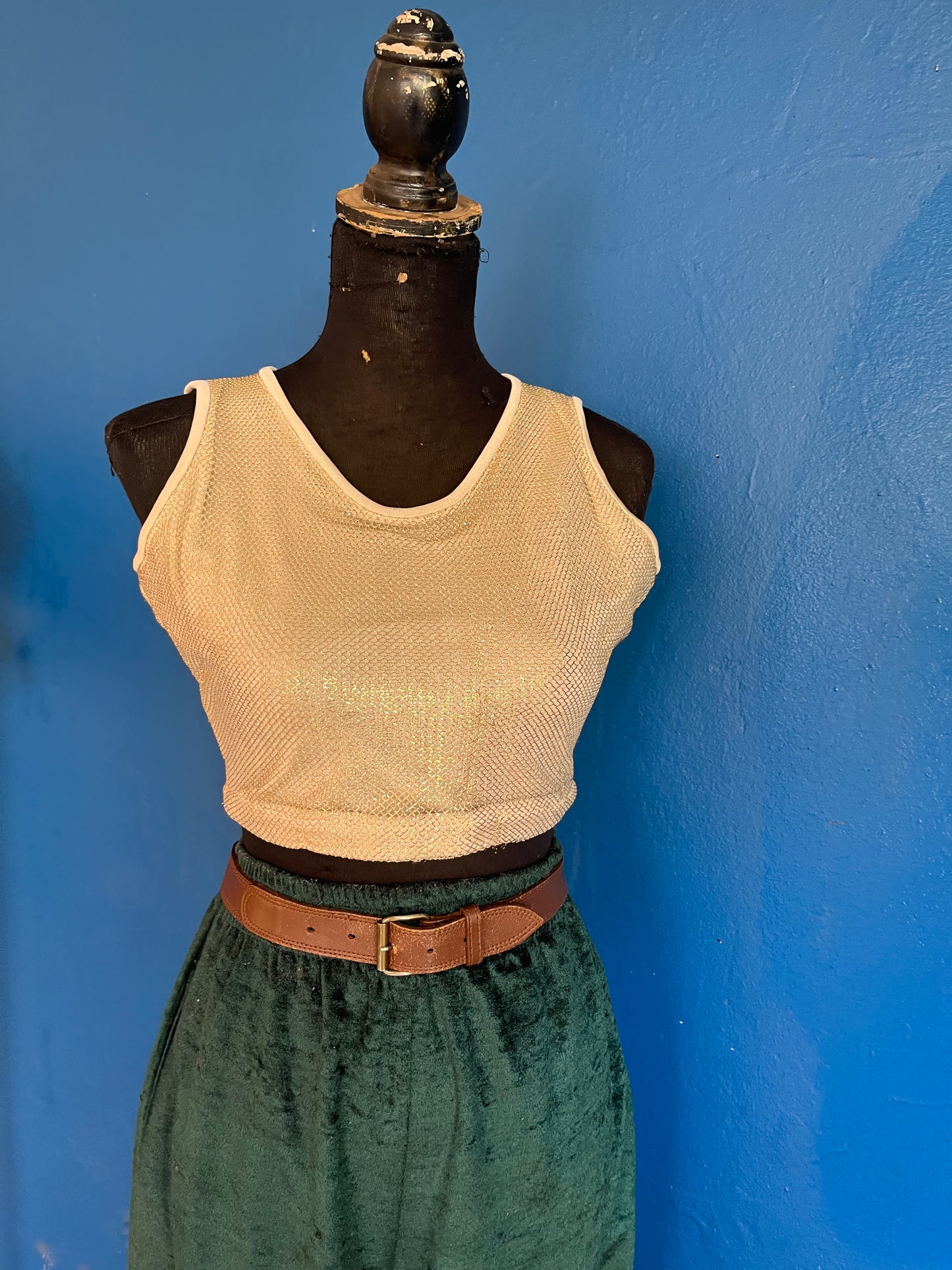Gold Crop Vest