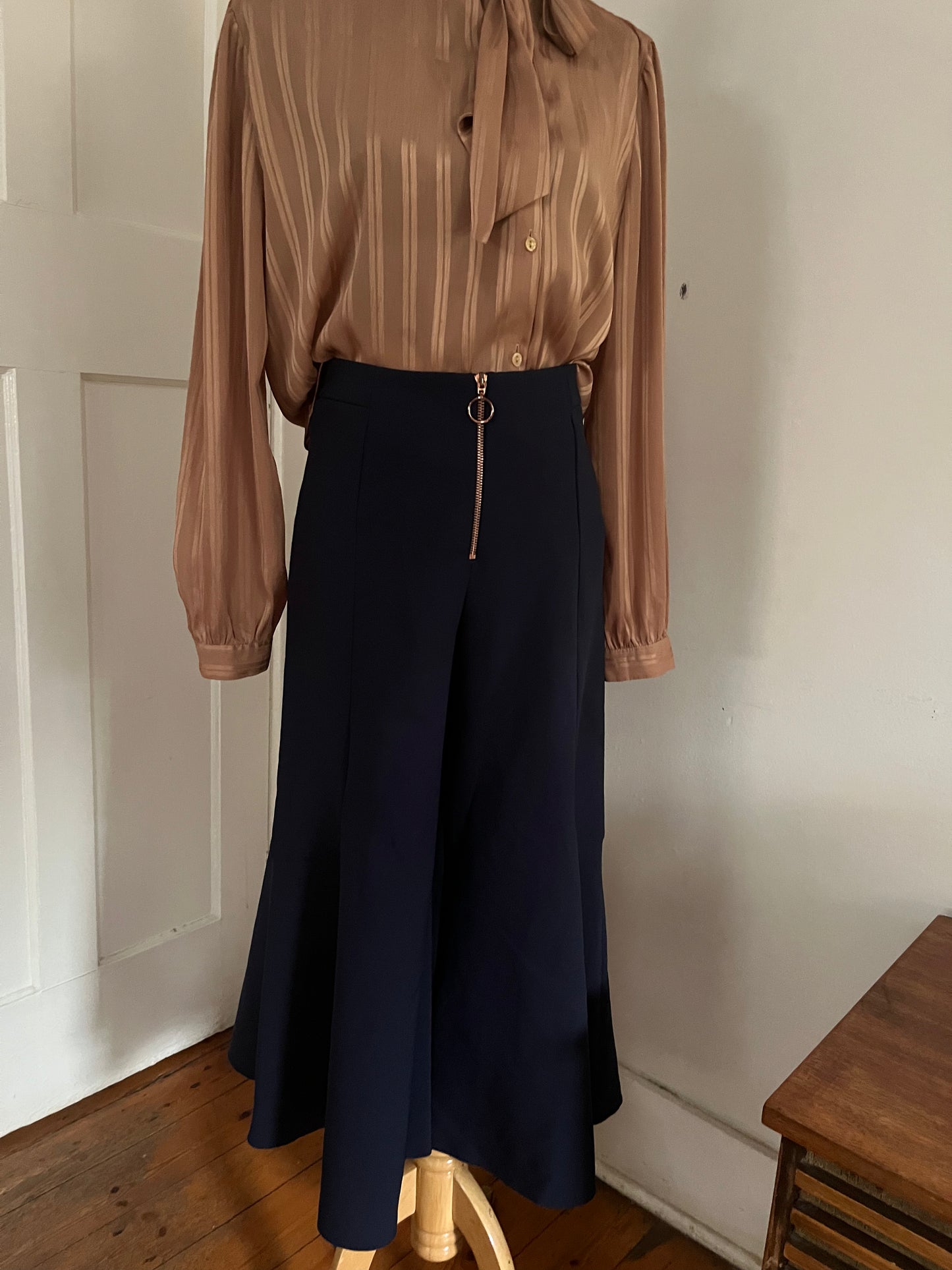 Navy Palazzo Pants