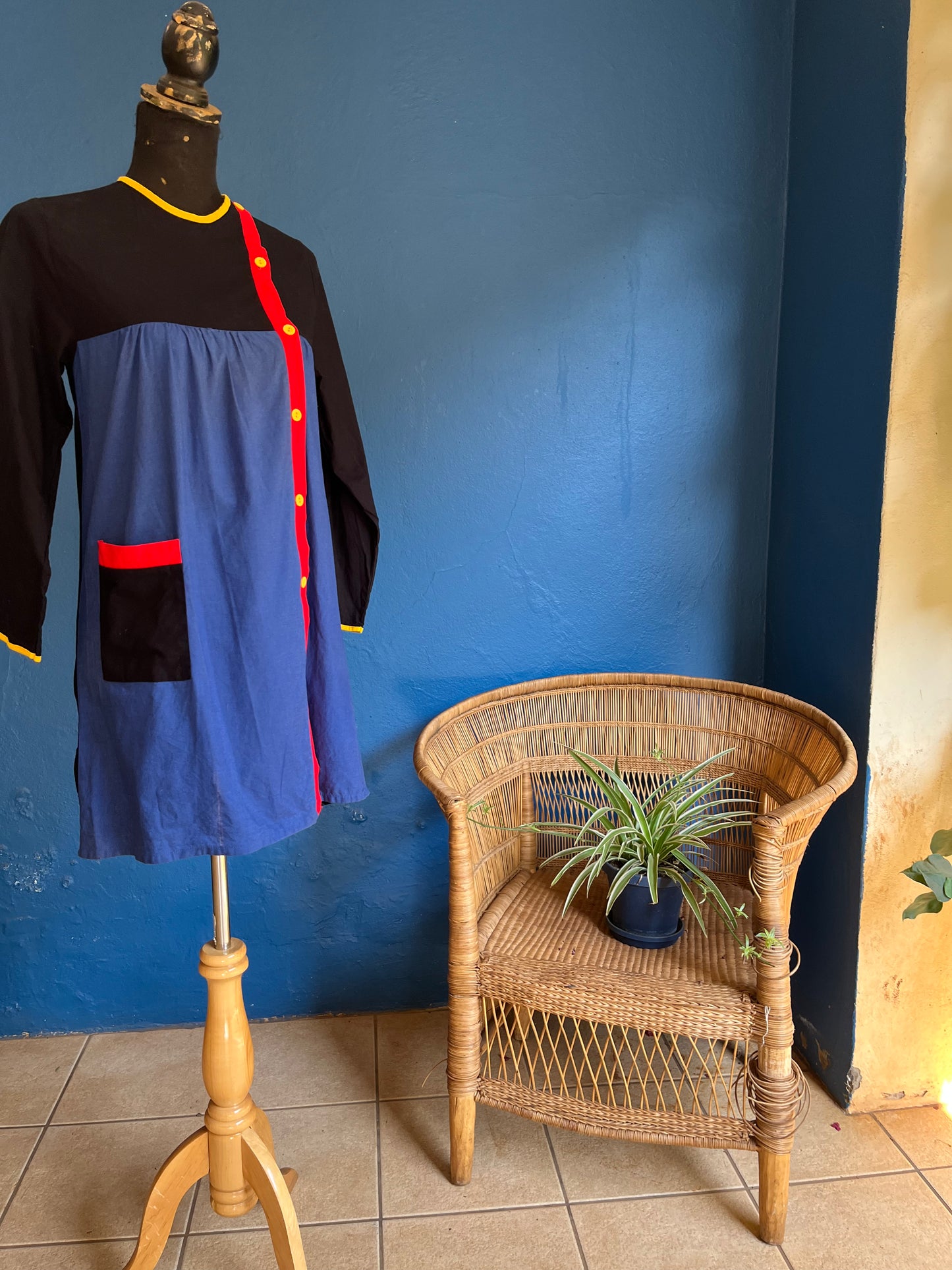 Colour Block Shirt Dress