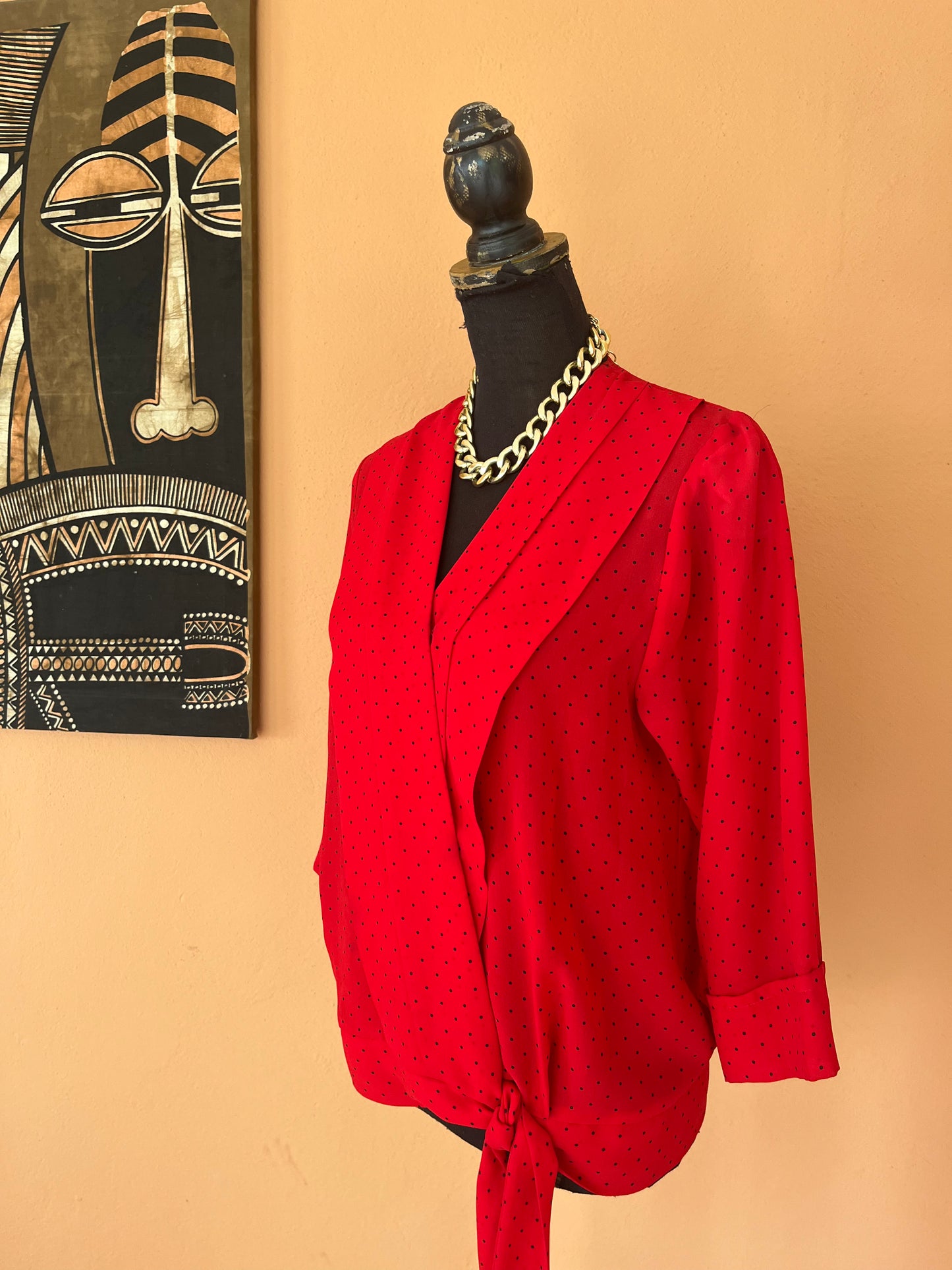 Red vintage blouse