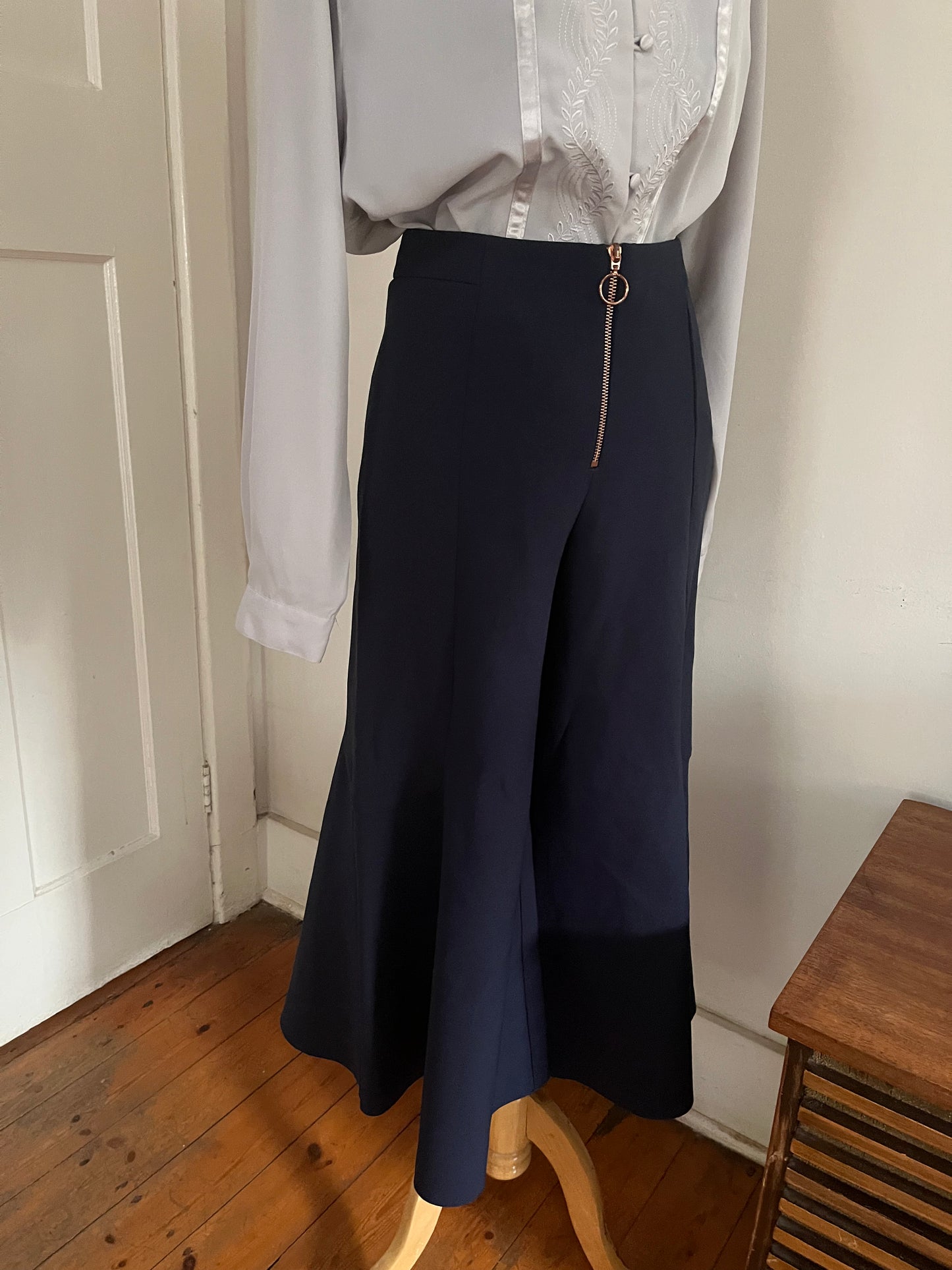Navy Palazzo Pants