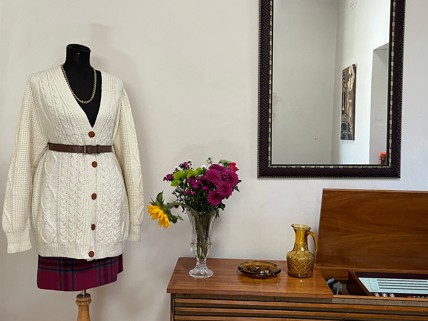 Cream Wool Cardigan