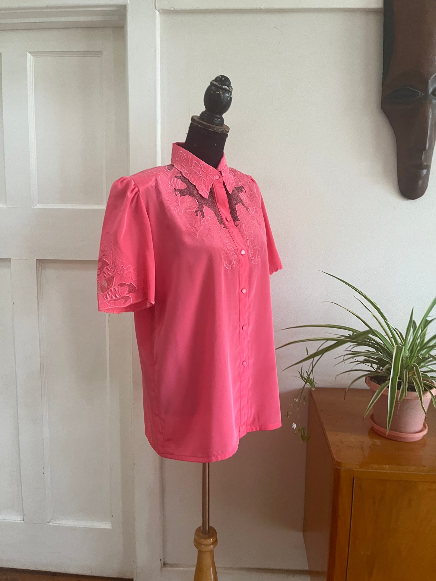 Embroidery Pink Shirt