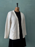 White Vintage Knitted Cardigan