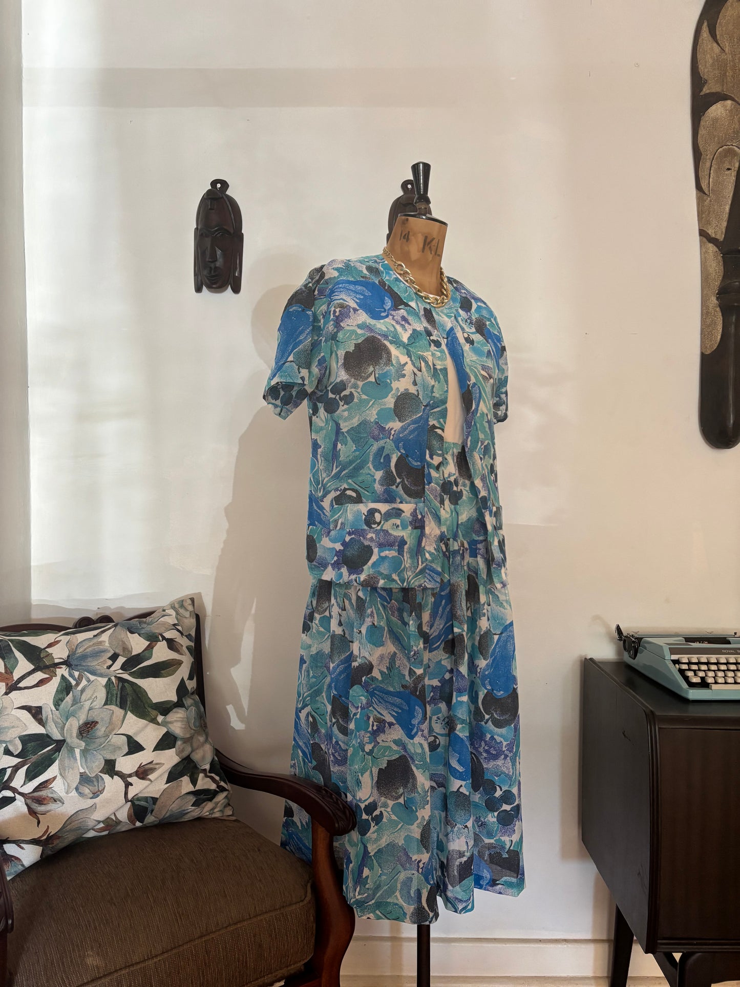 Blue Floral Vintage Summer Set