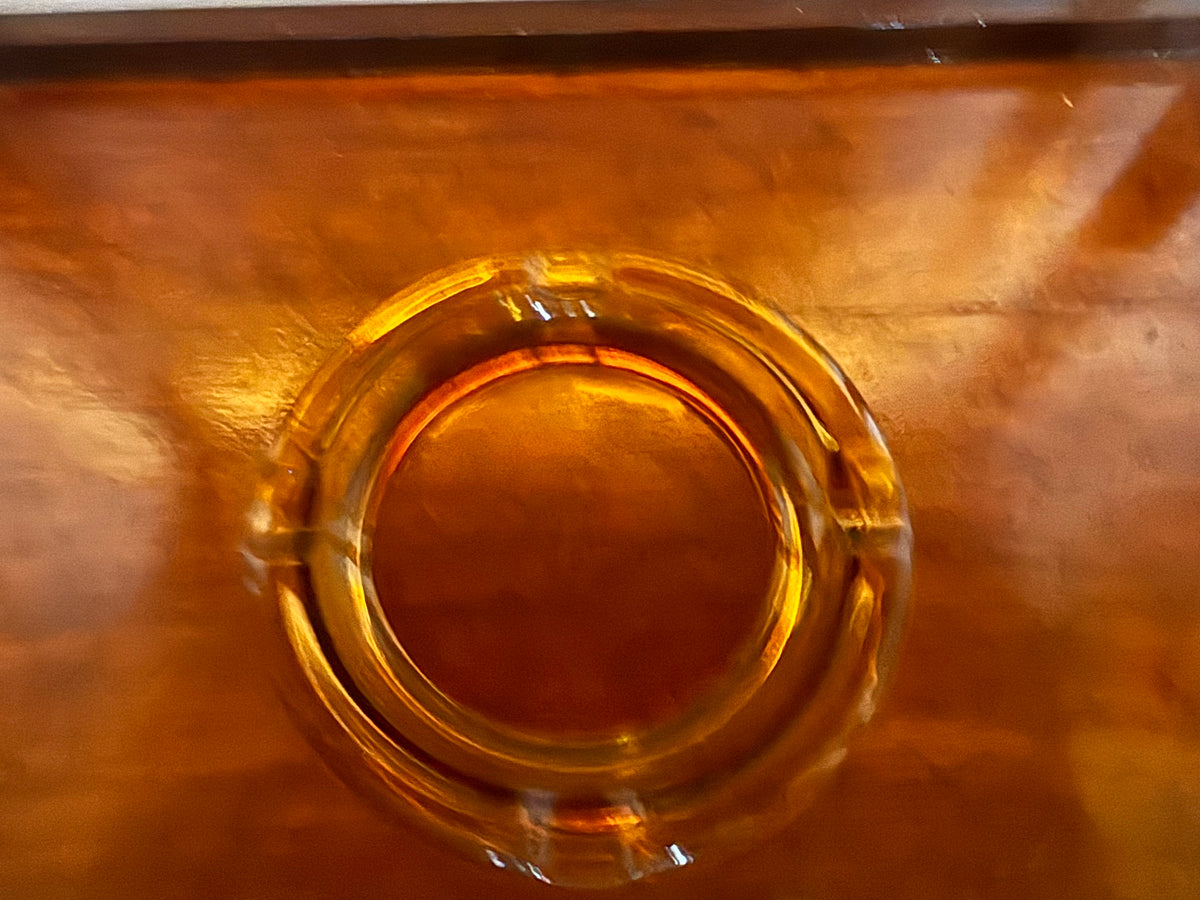 Amber Glass Vintage Ashtray