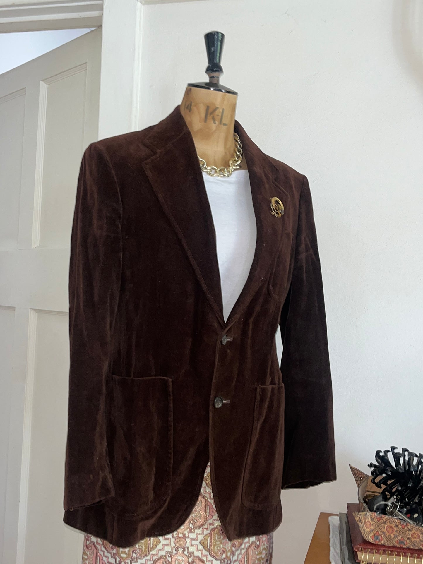 Brown Velvet Vintage Blazer
