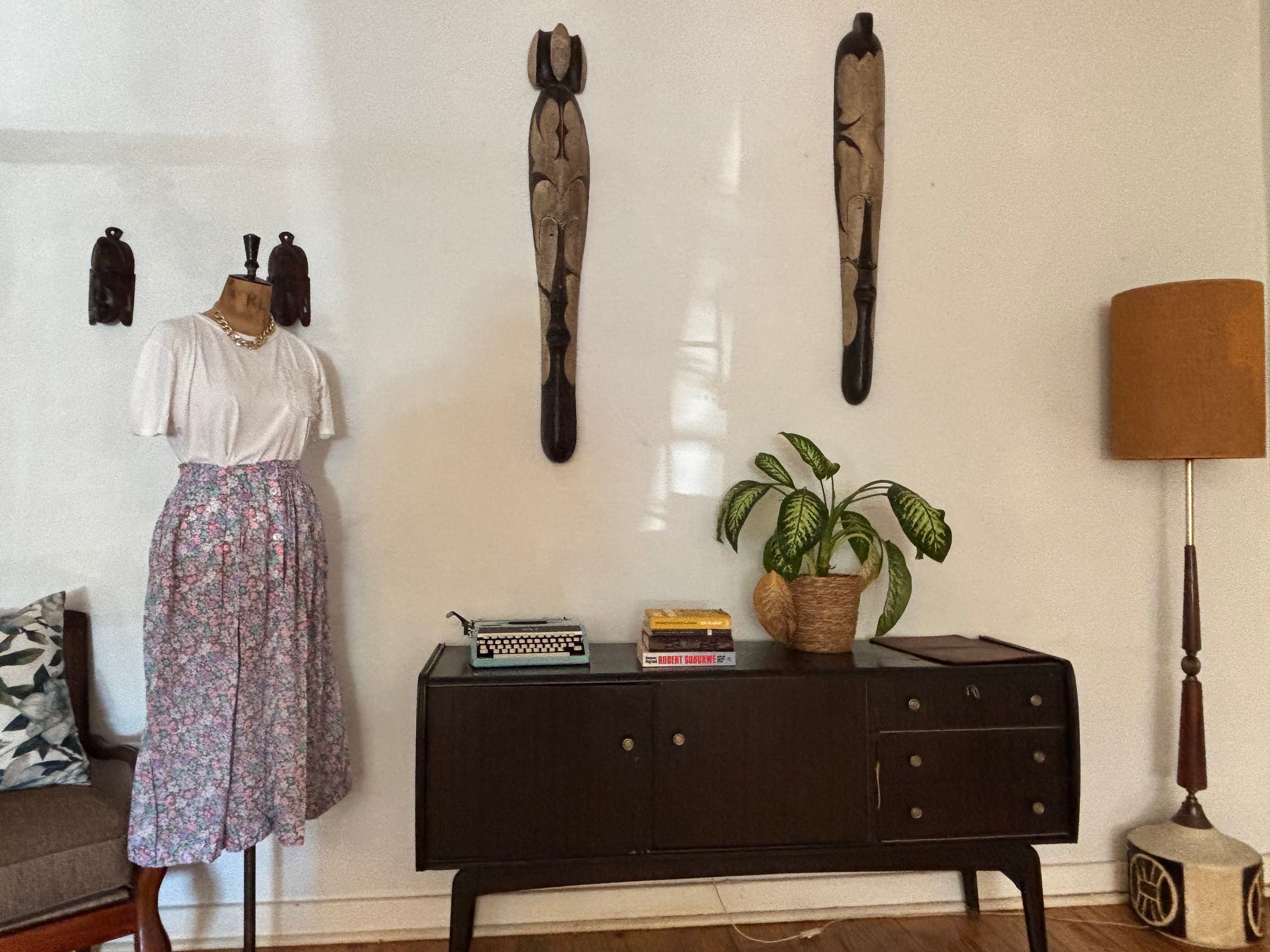 Vintage Floral A-Line Skirt