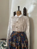 White Vintage Floral Blouse