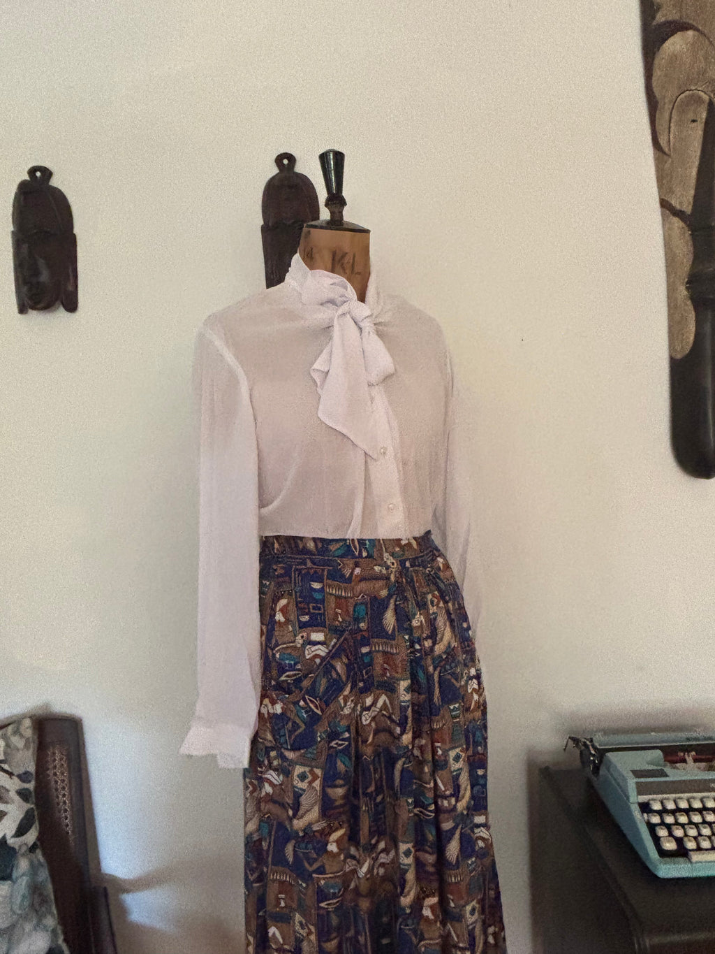 Chiffon Pussybow Vintage Blouse