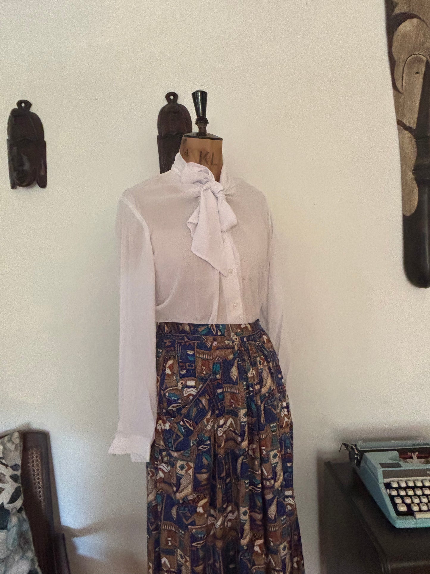 Chiffon Pussybow Vintage Blouse