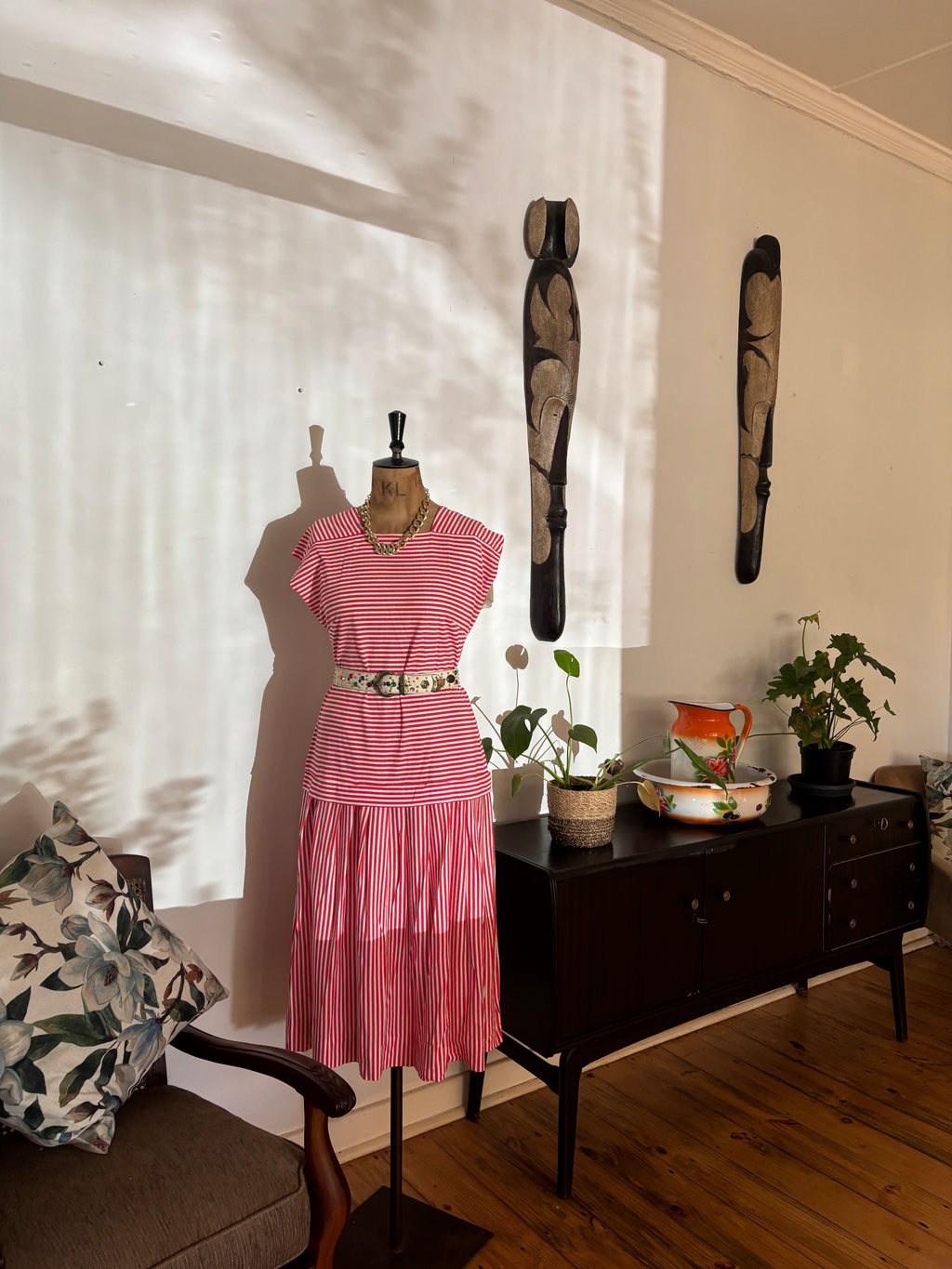 Dropwaist Striped Vintage Dress