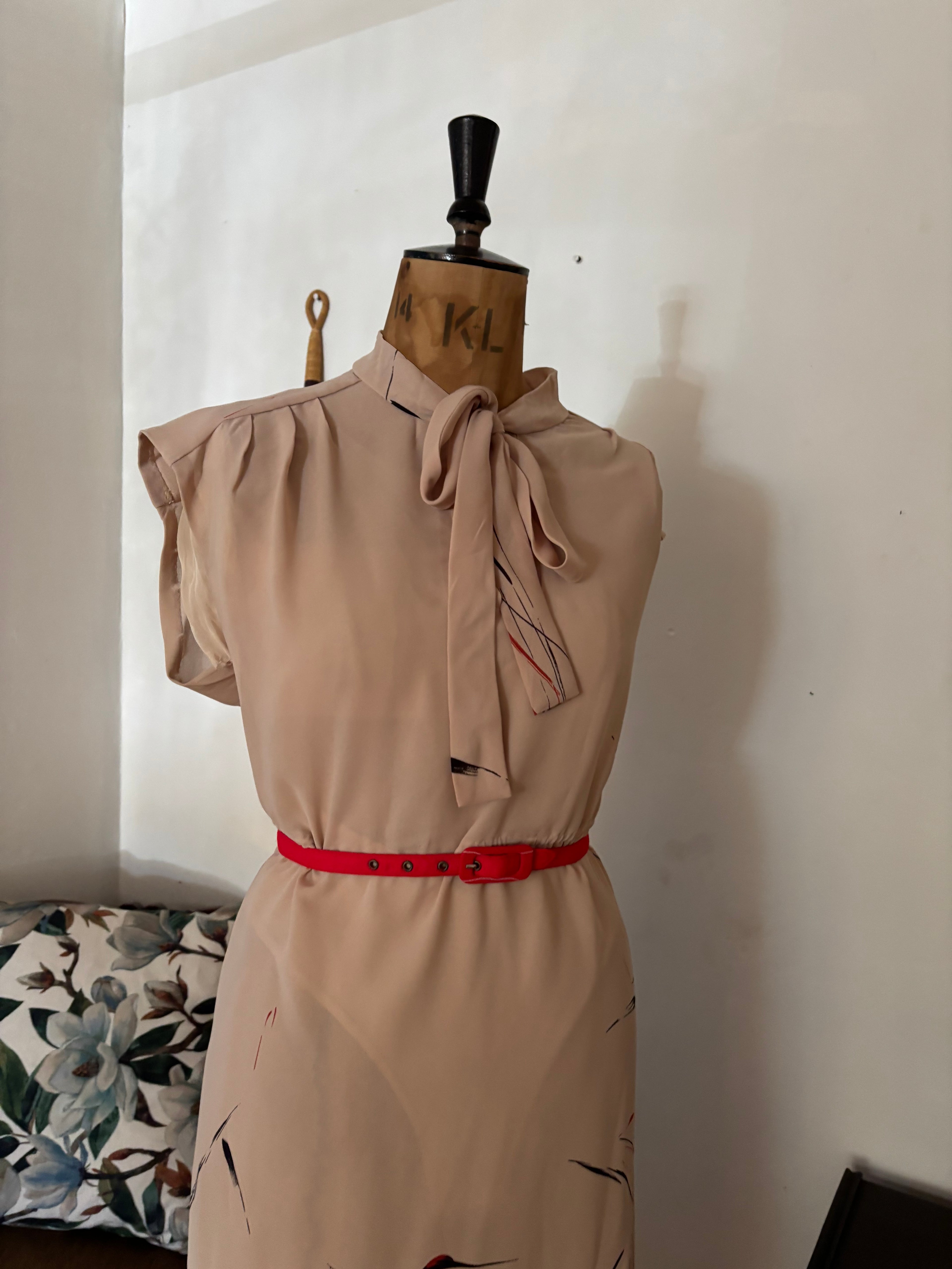 Pussybow Chiffon Vintage Dress