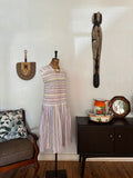 White Striped Vintage Dropwaist Dress