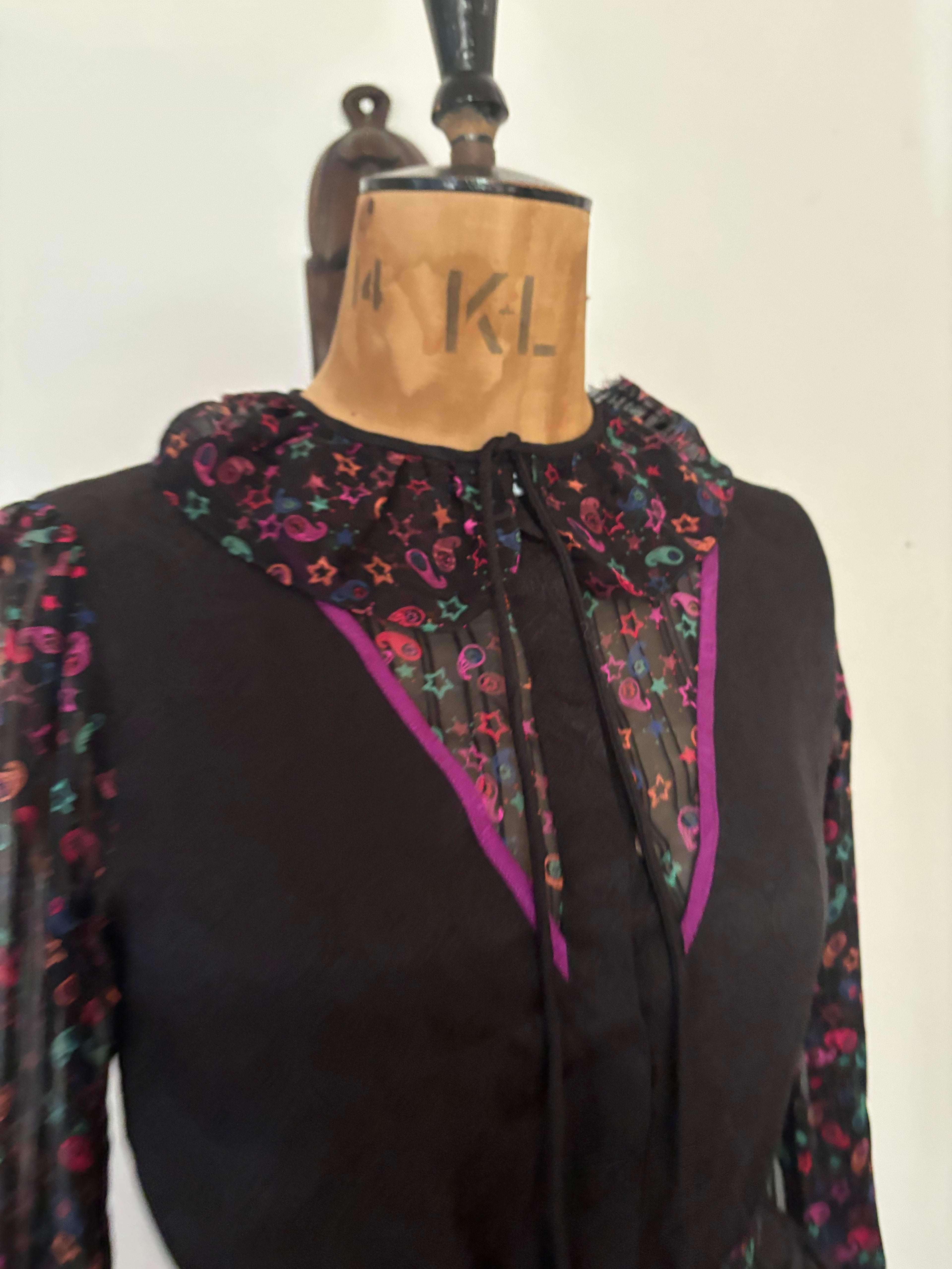 Black & Purple Vintage Dress