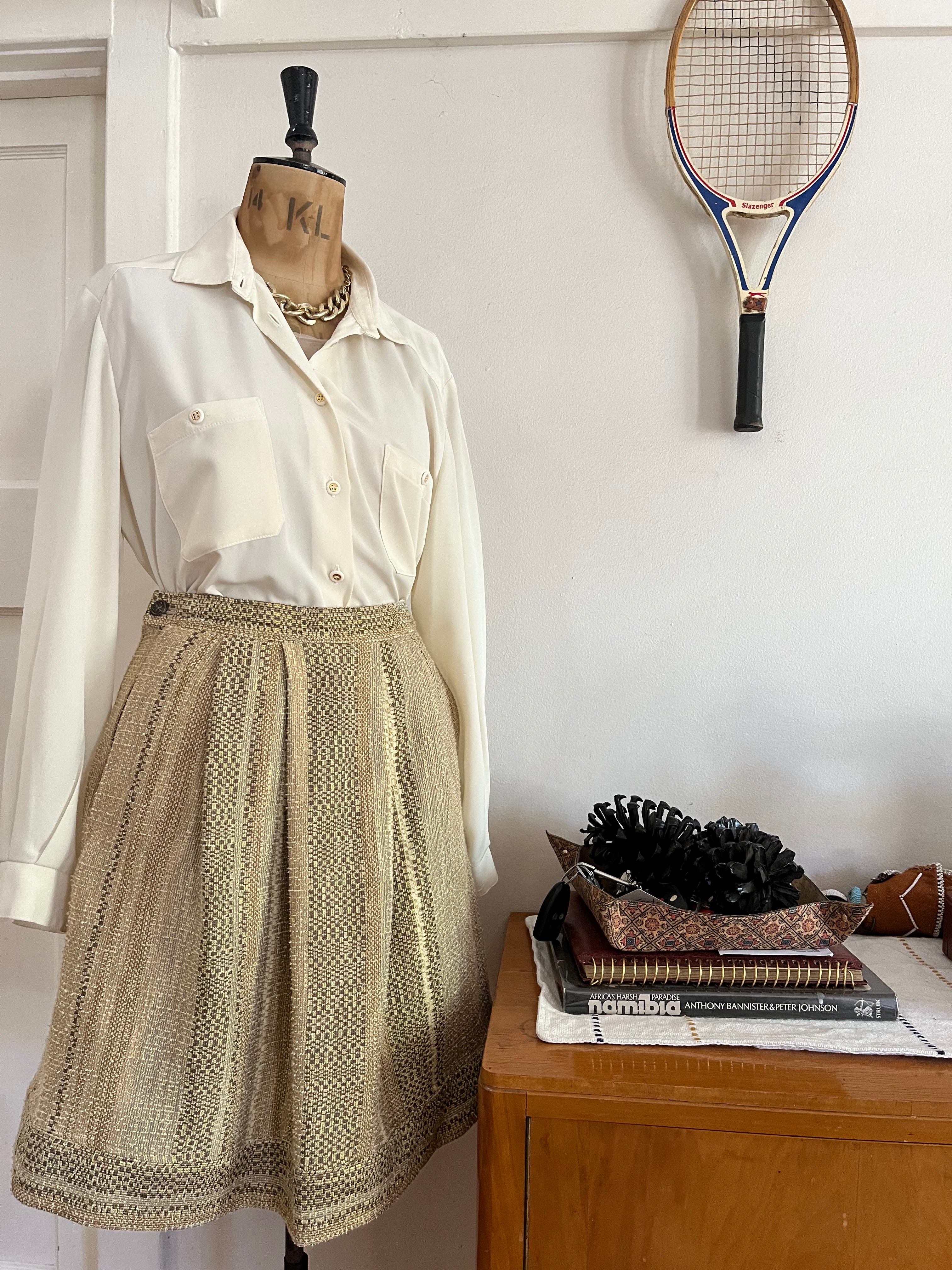 A-Line Vintage Gold Skirt