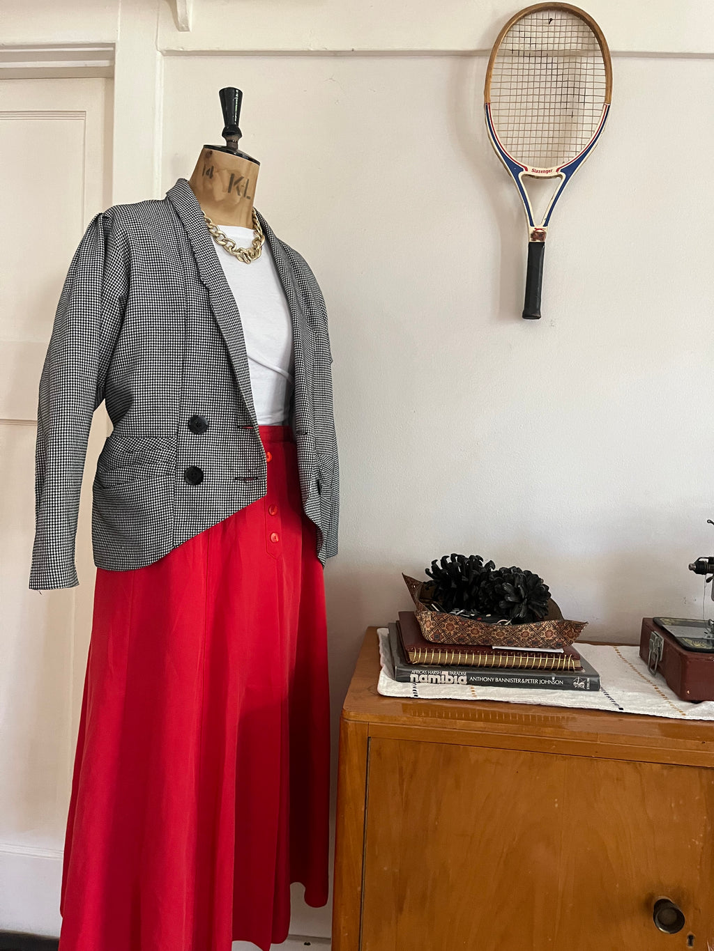 80s Houndstooth Vintage Blazer