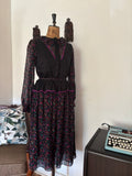 Black & Purple Vintage Dress