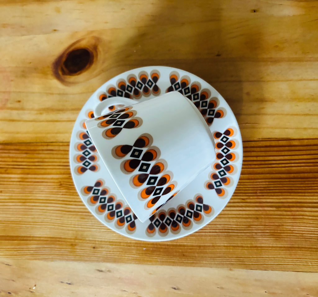 Retro Cup & Saucer Set