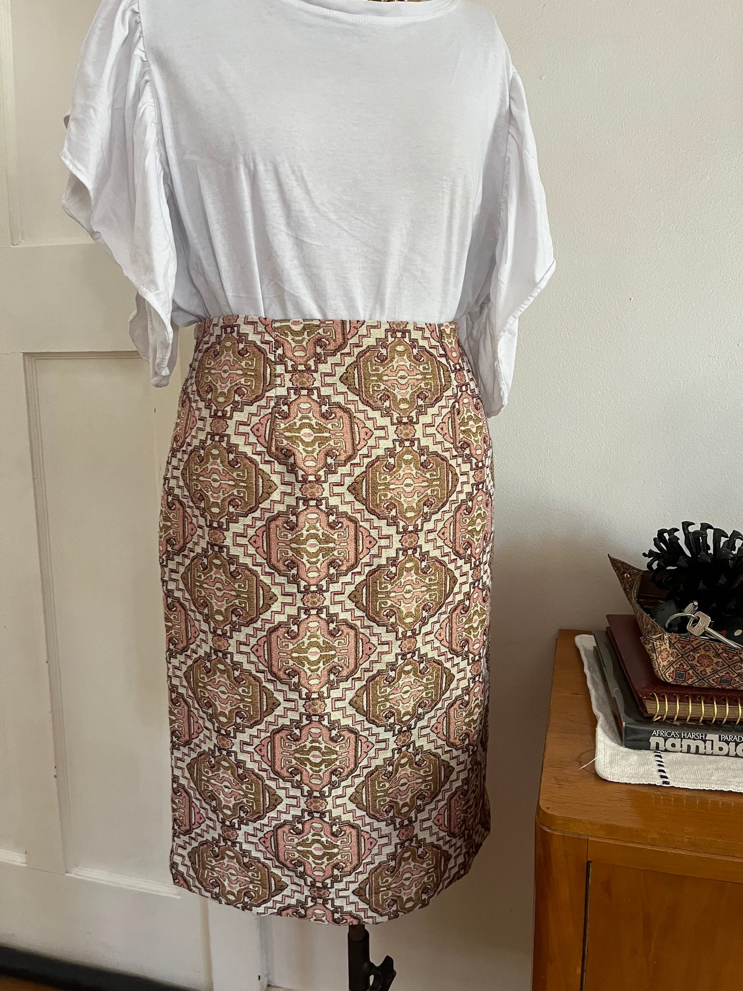 Gold Textured Vintage Skirt