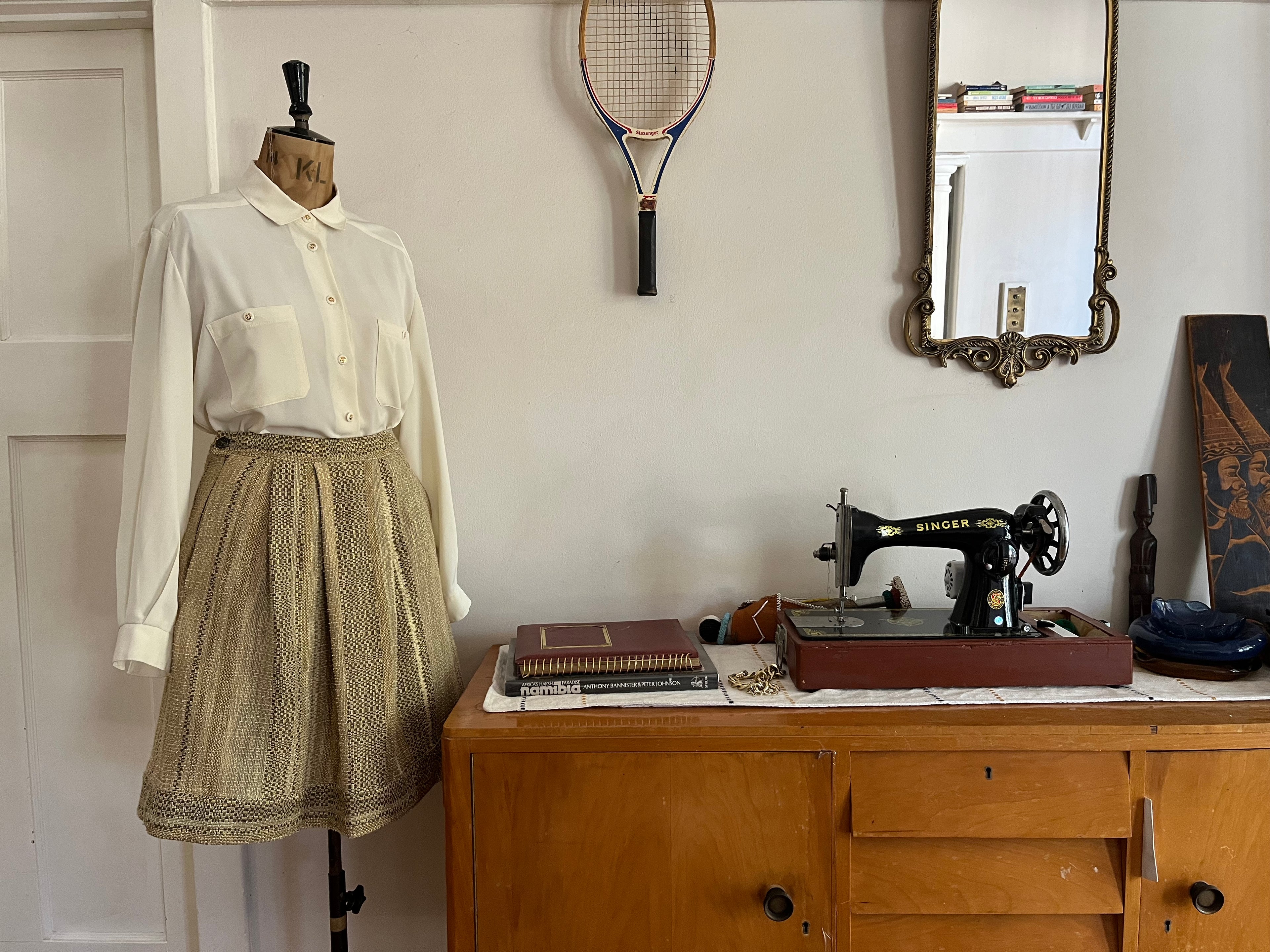 A-Line Vintage Gold Skirt