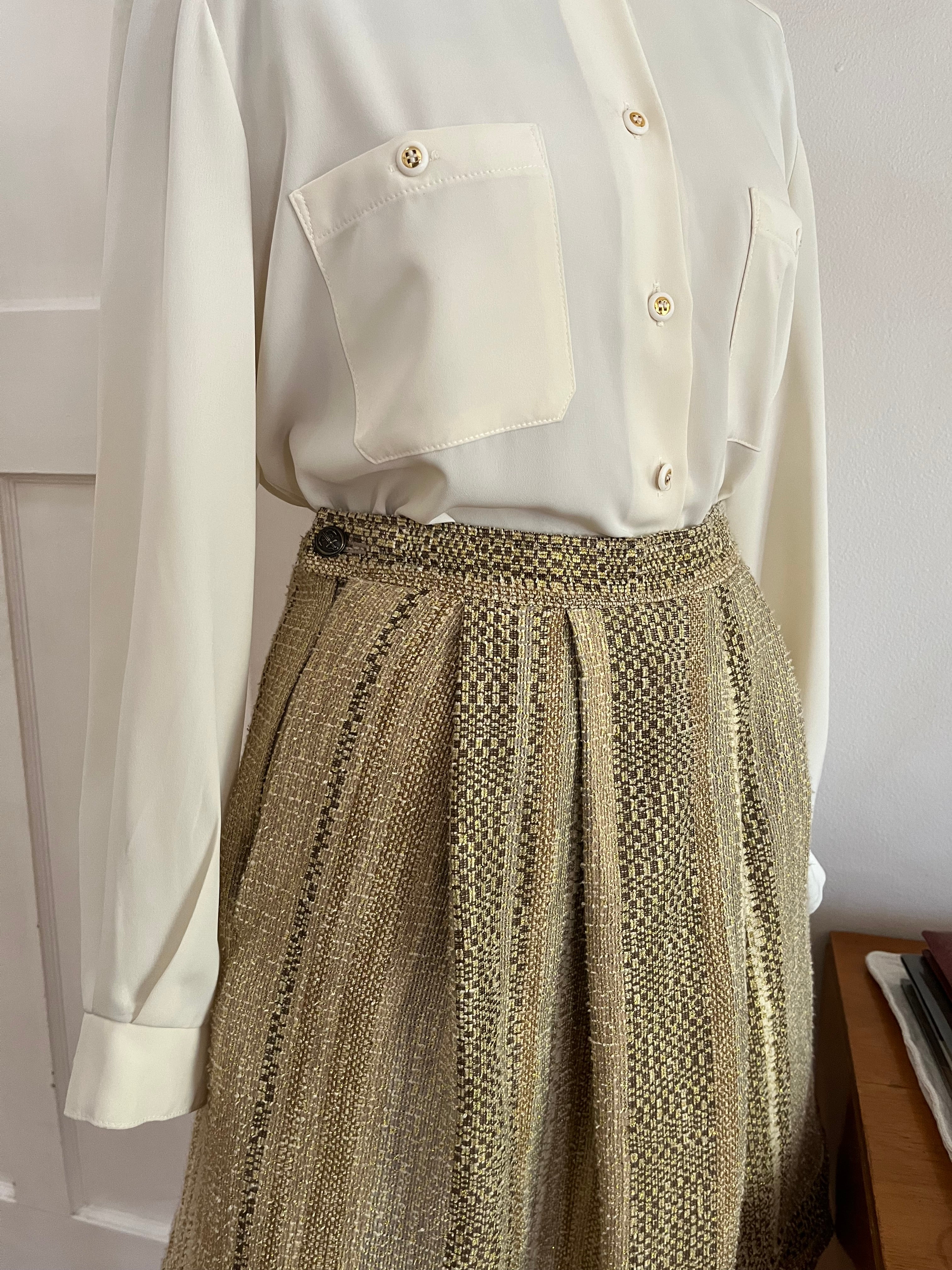 A-Line Vintage Gold Skirt