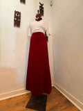 Burgundy Velvet Vintage Maxi Skirt