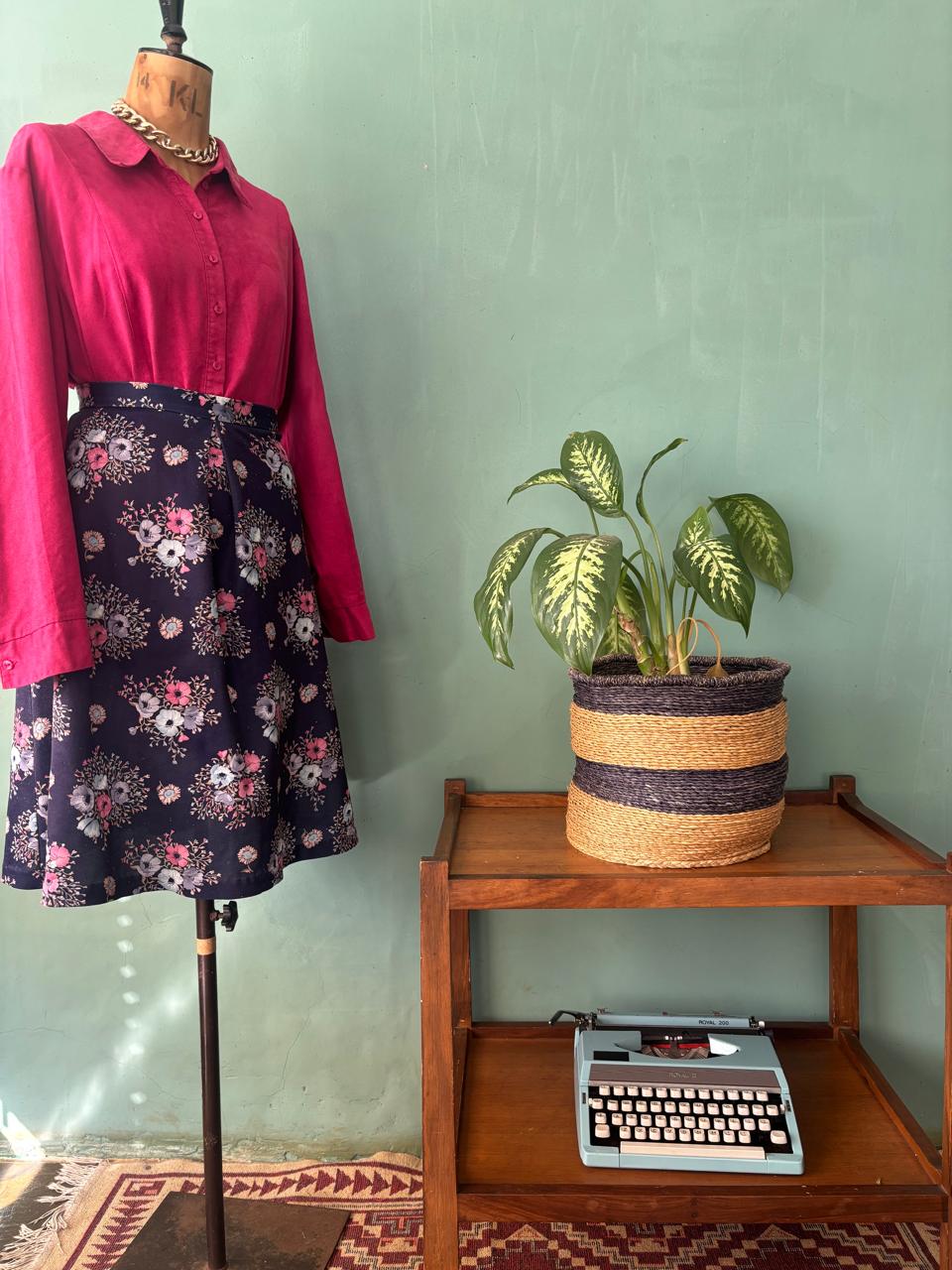 Vintage A-Line Floral Skirt